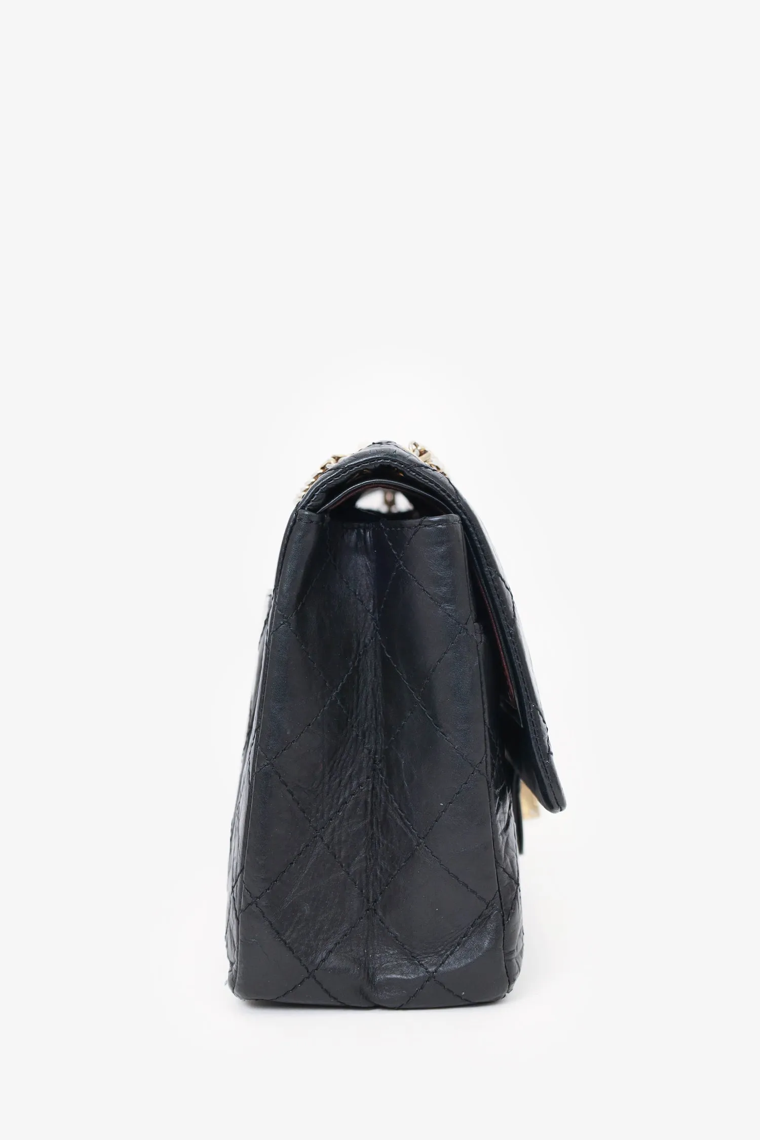 Pre-Loved Chanel? Black Quilted Aged Calfskin Large Reissue 255 Shoulder Bag