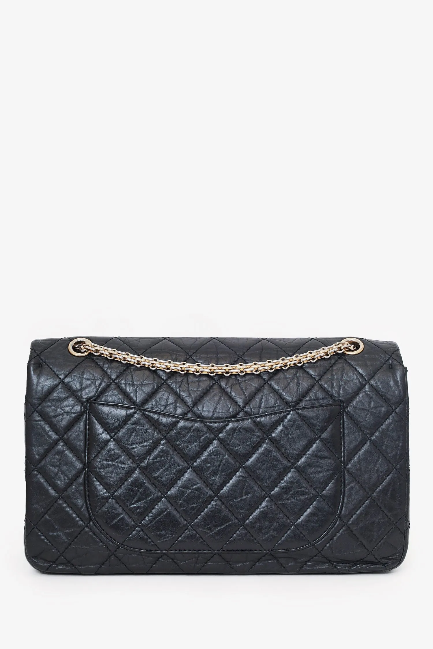Pre-Loved Chanel? Black Quilted Aged Calfskin Large Reissue 255 Shoulder Bag
