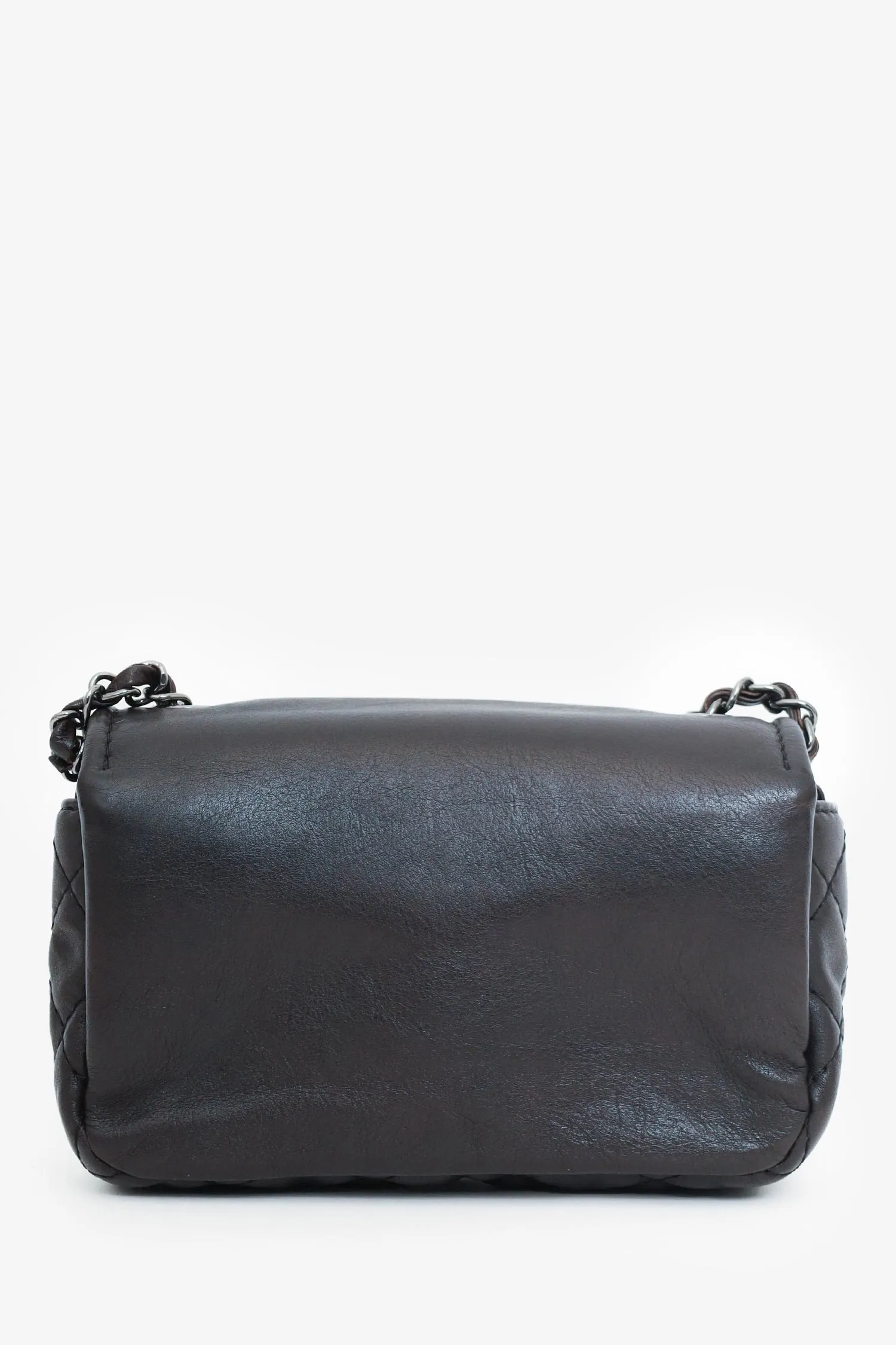 Pre-Loved Chanel? Chanel 2013-14 Dark Brown Calfskin Mini Rectangle Flap Bag