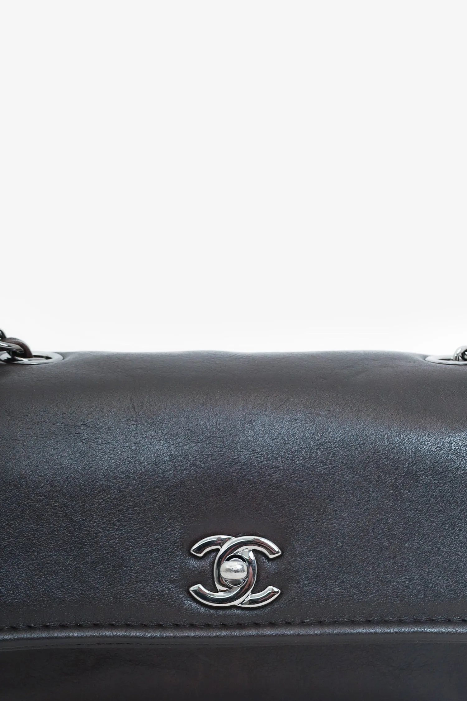 Pre-Loved Chanel? Chanel 2013-14 Dark Brown Calfskin Mini Rectangle Flap Bag