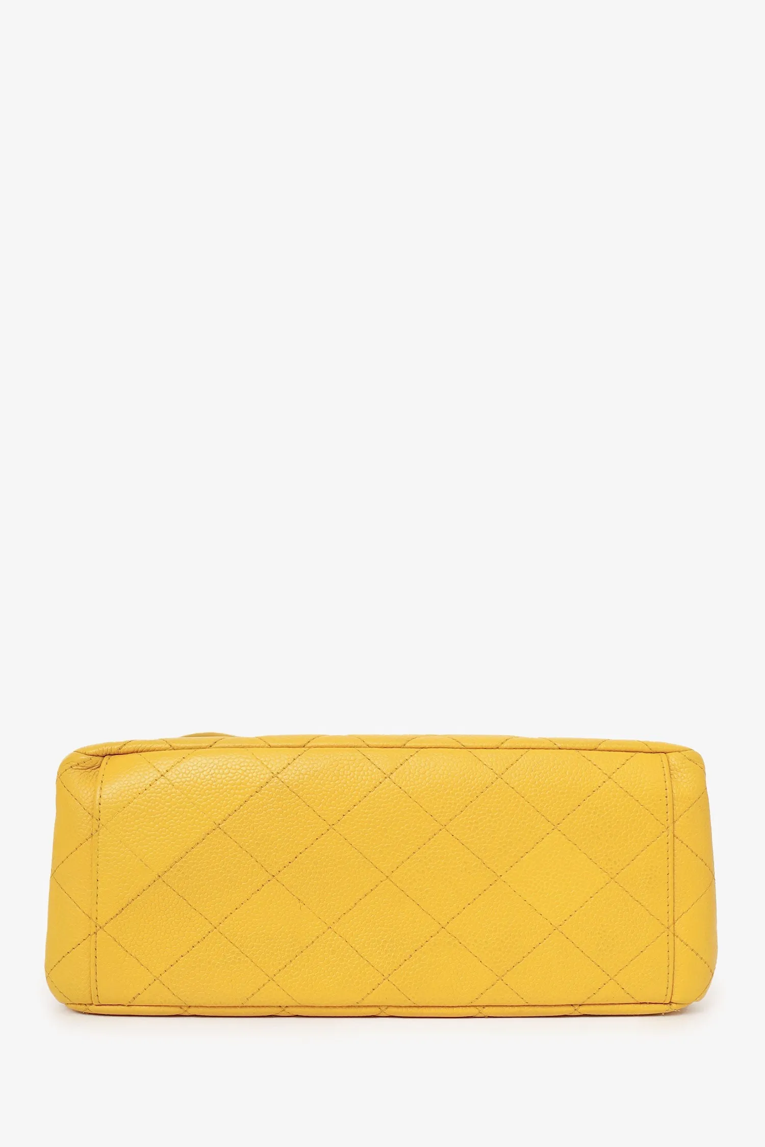 Pre-Loved Chanel? Yellow Caviar Leather CC Shoulder Bag