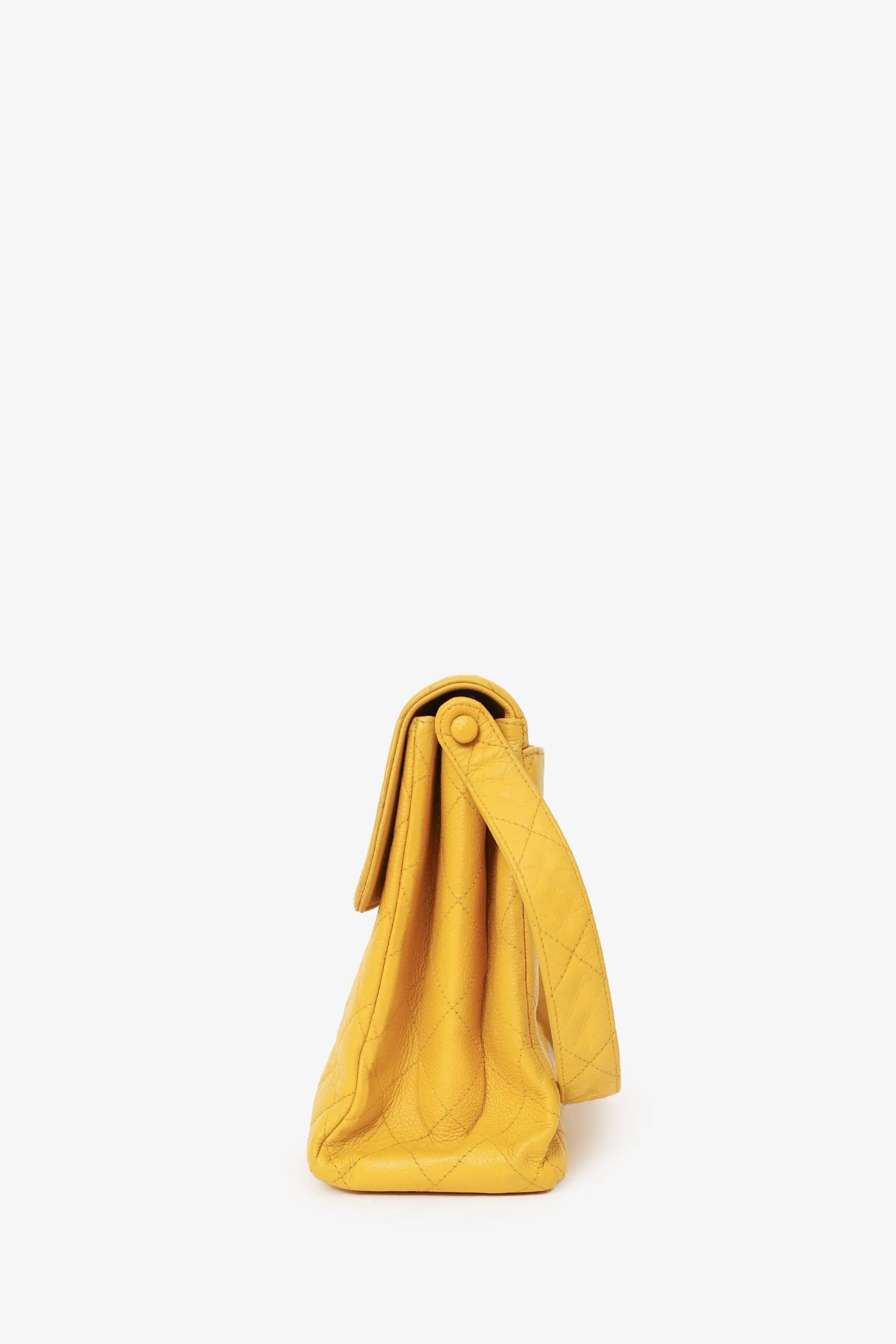 Pre-Loved Chanel? Yellow Caviar Leather CC Shoulder Bag