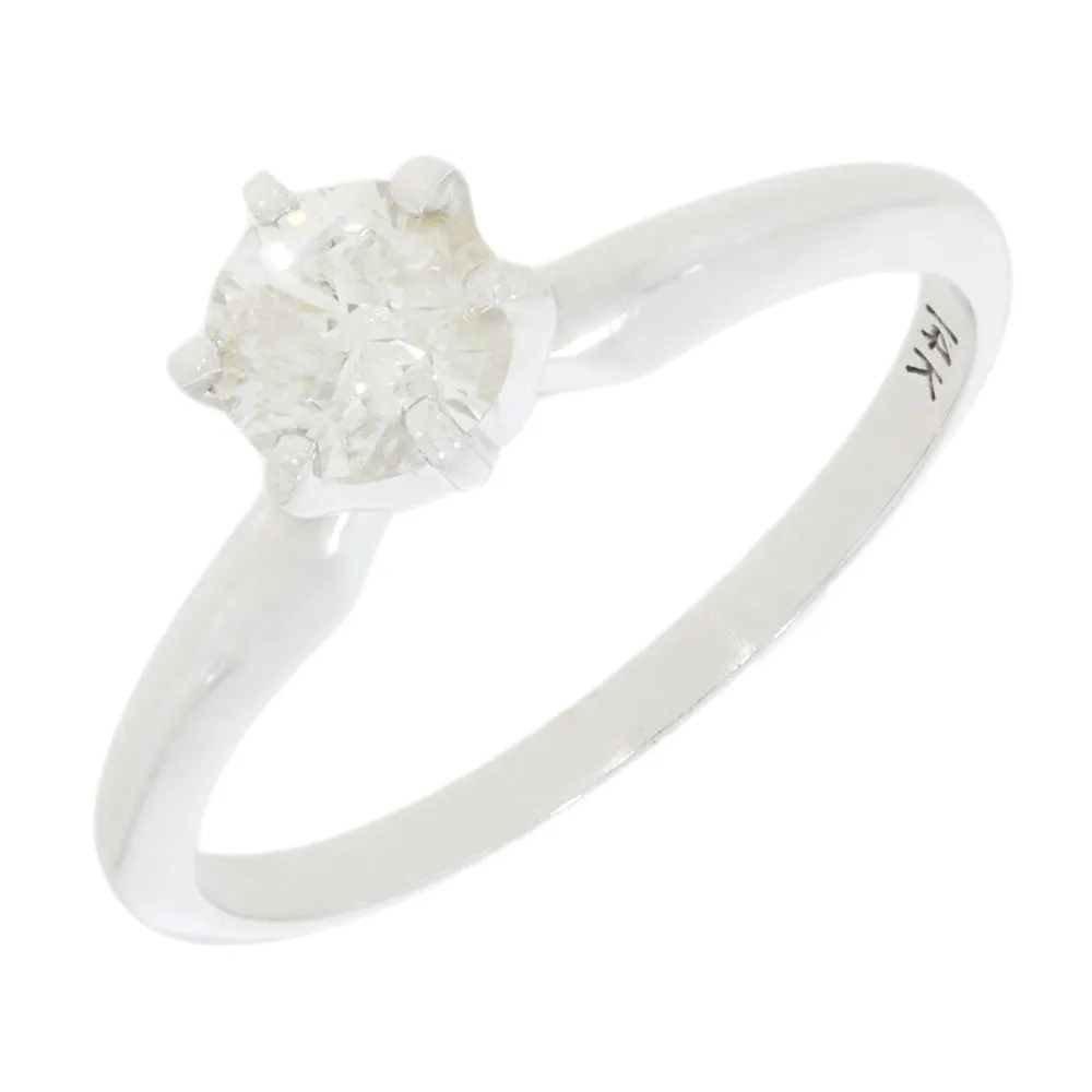 Pre Owned Ladies 14ct White Gold 0.50cts Diamond Solitaire Ring 