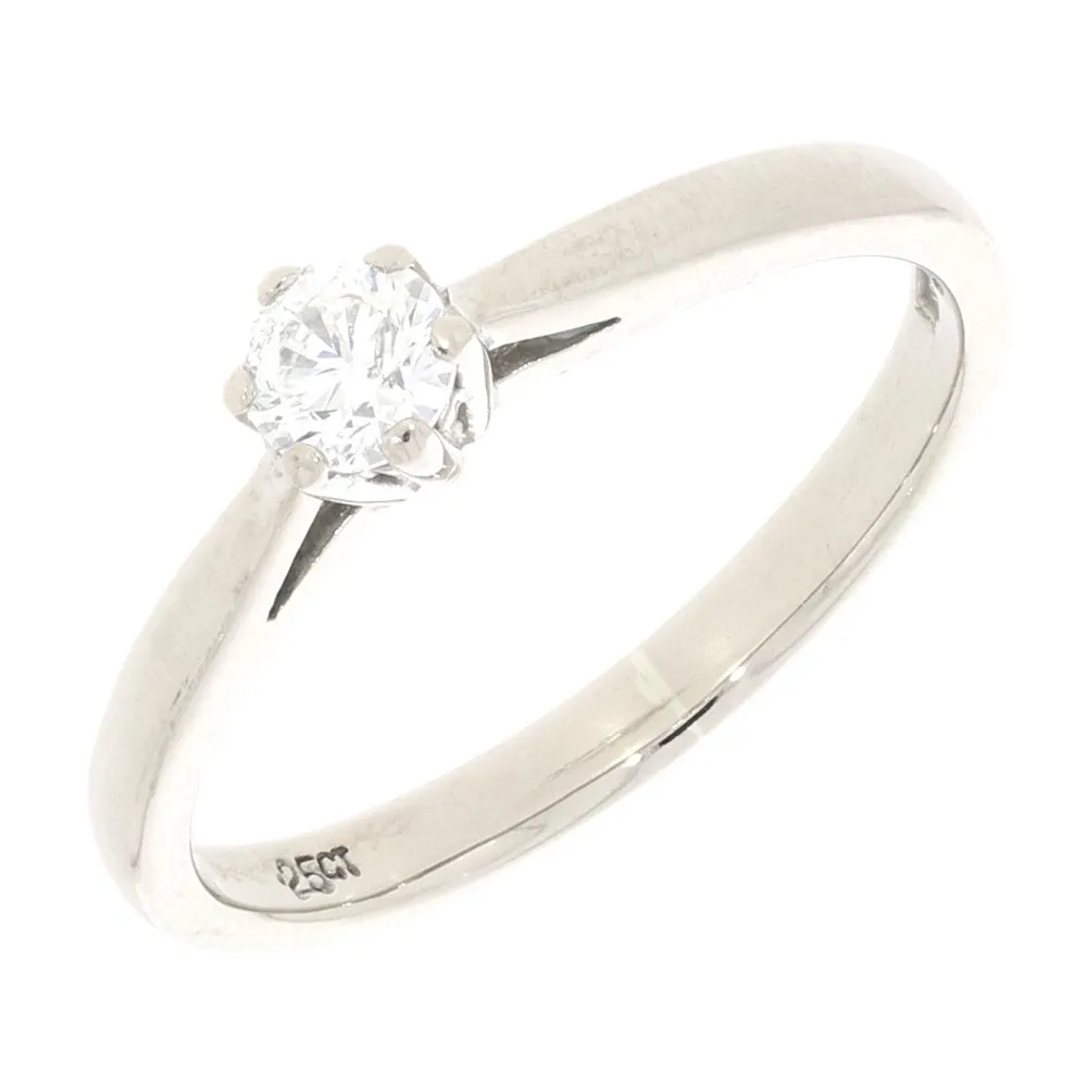 Pre Owned Ladies 18ct White Gold 0.25cts Diamond Solitaire Ring 