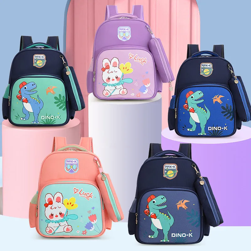 Primary school students' back protection and load-reducing breathable backpack 