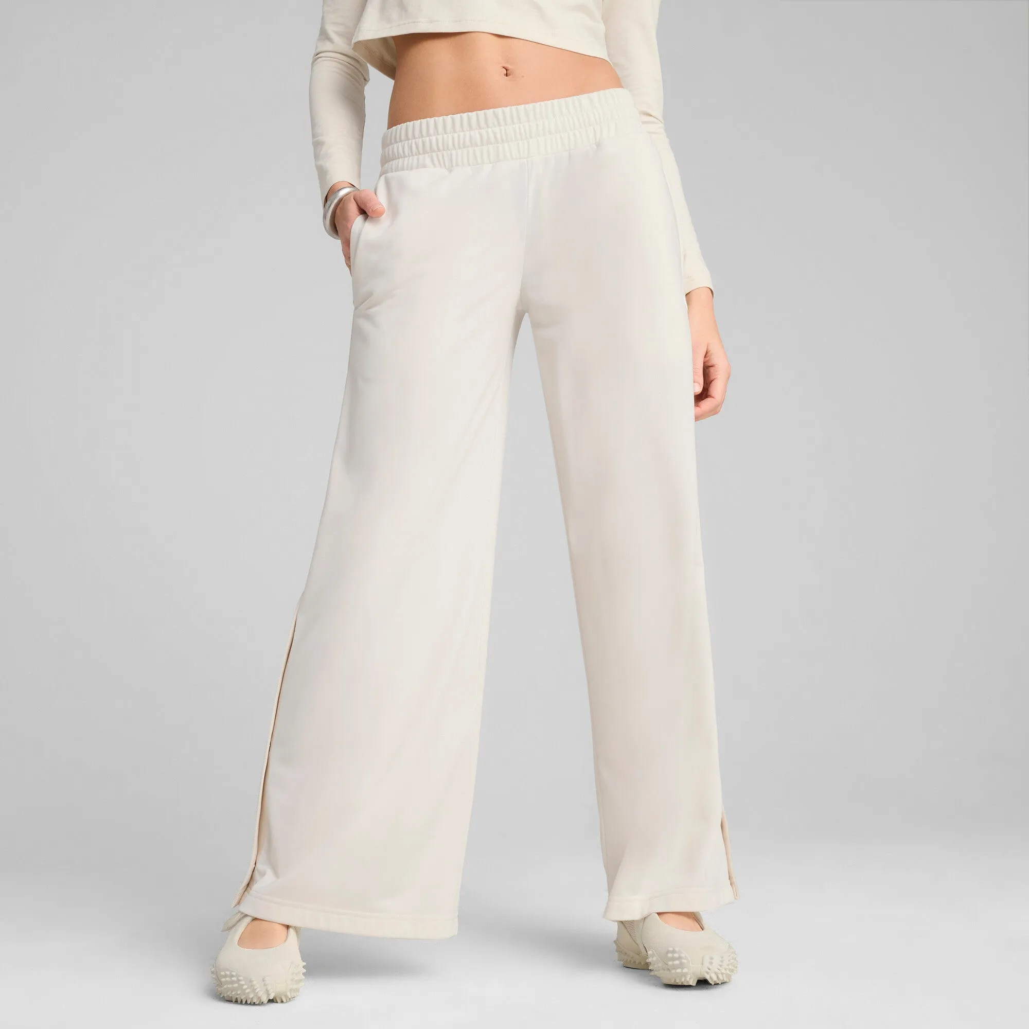 PUMA Women's Wardrobe Essentials Low Rise Popper Pants