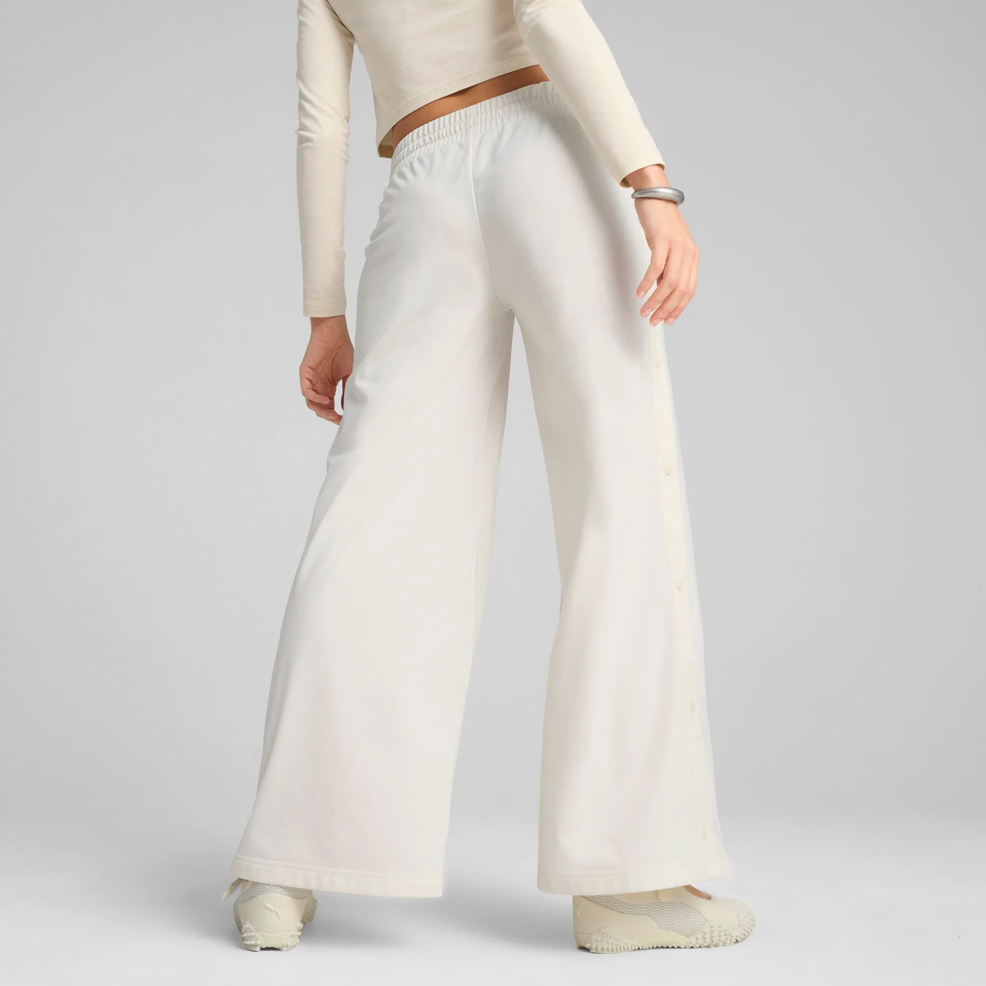PUMA Women's Wardrobe Essentials Low Rise Popper Pants