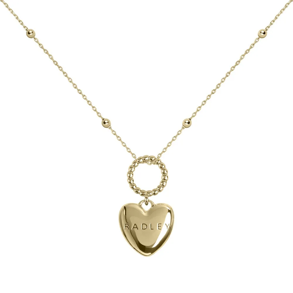 Radley 18ct Gold Plated Heart Charm Necklace RYJ2502S 
