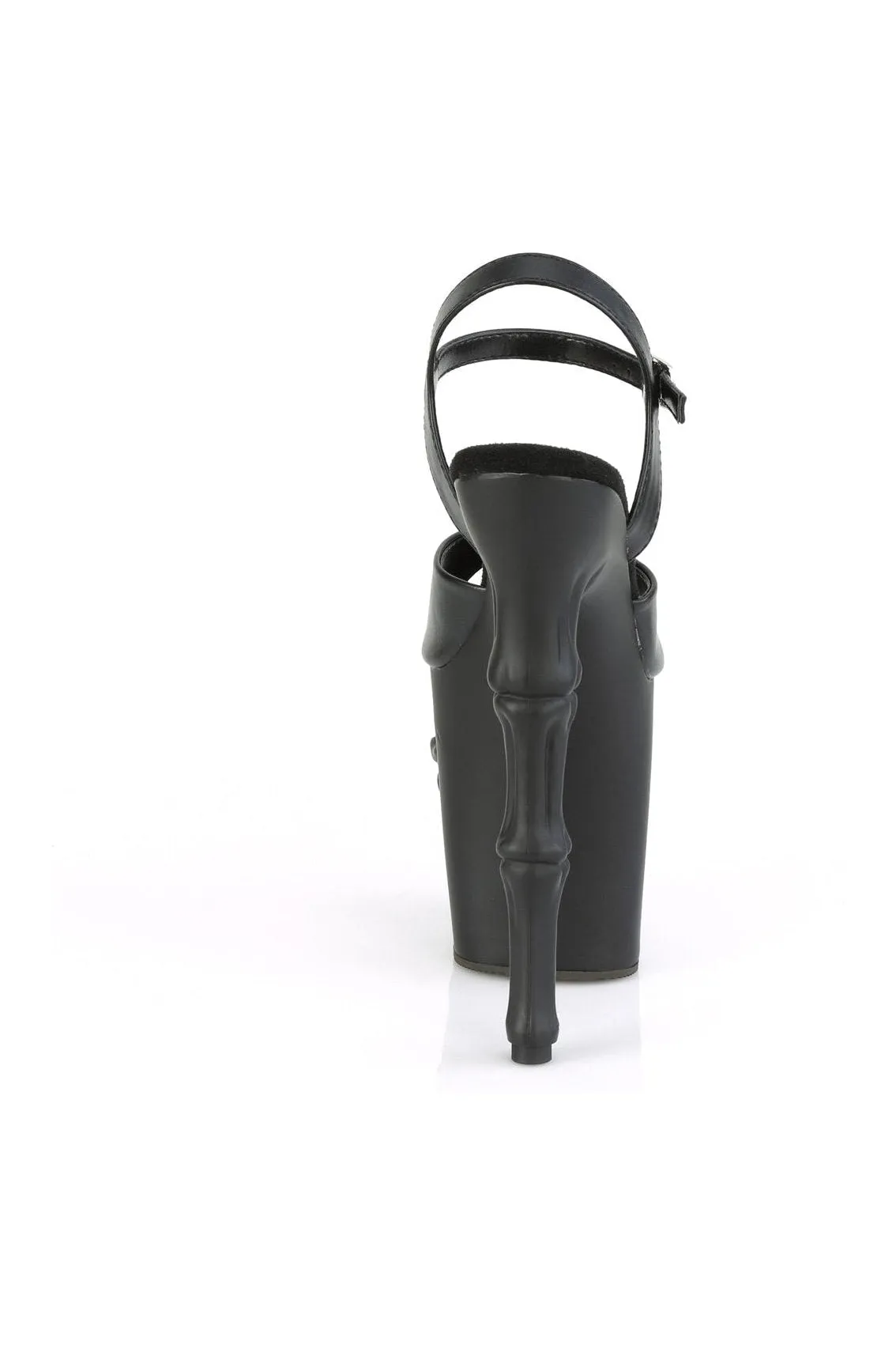 RAPTURE-809 Sandal | Black Faux Leather