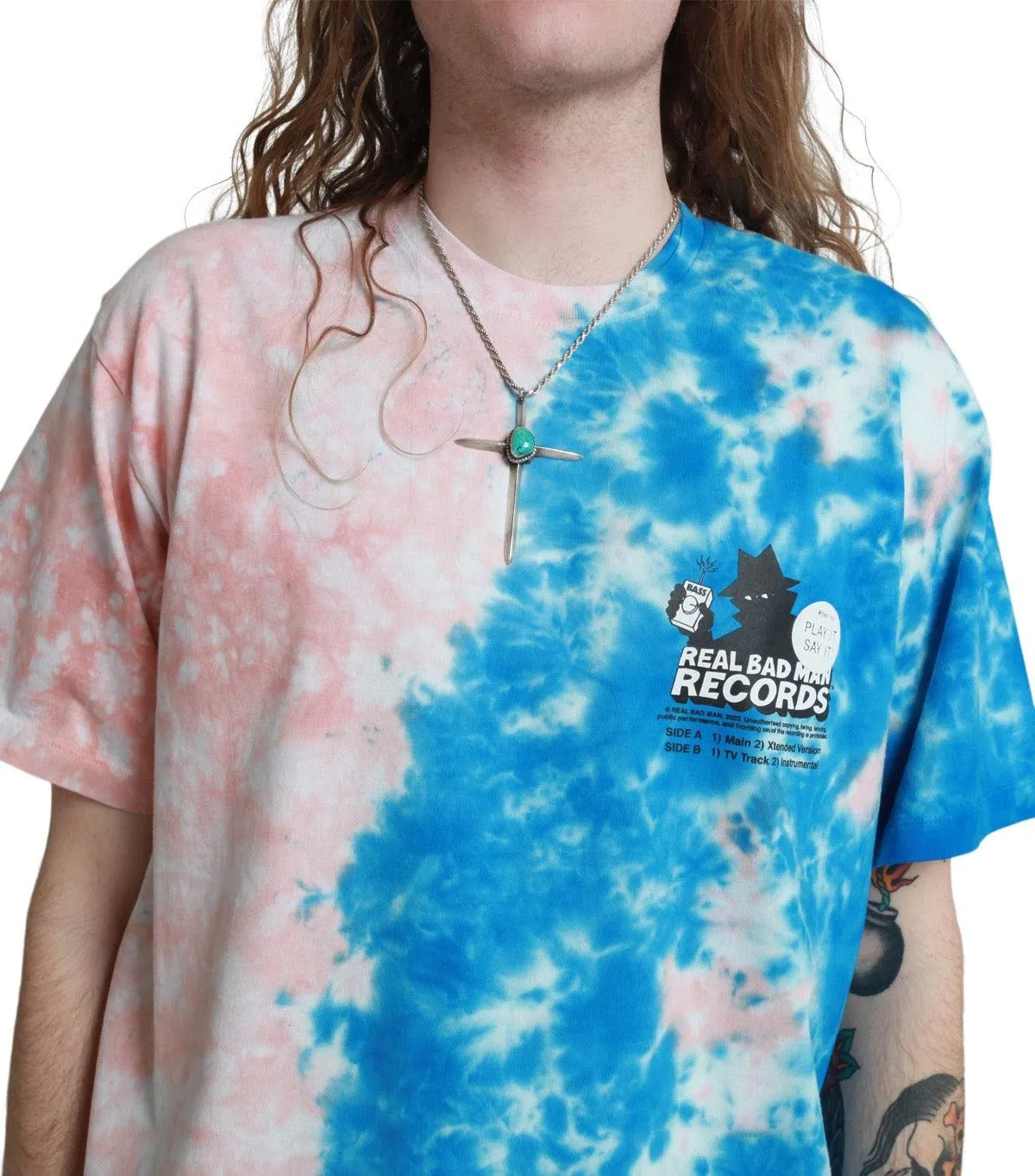 Real Bad Man RBM Records Tee Pink