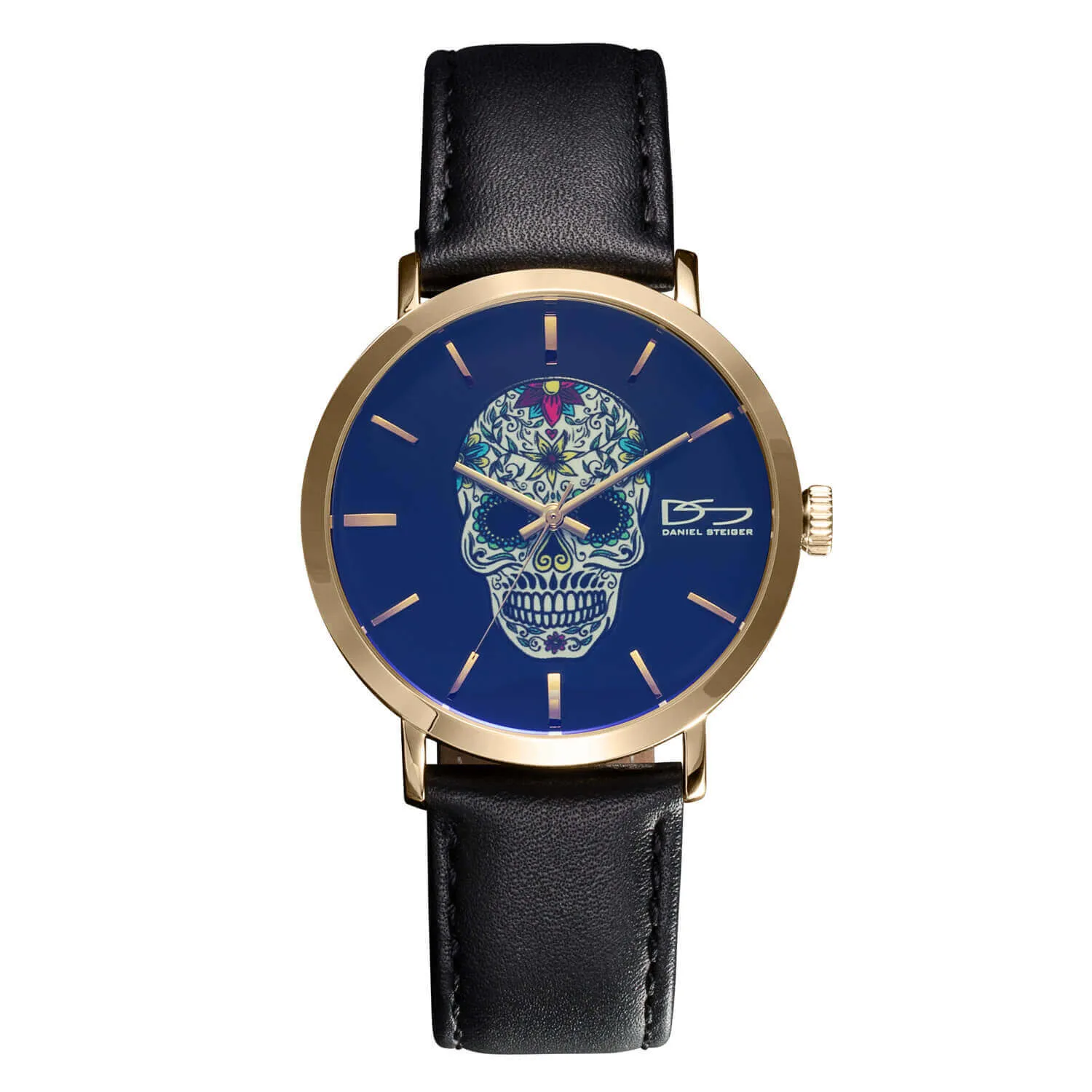 Rebel Skull Men's Gold Watch