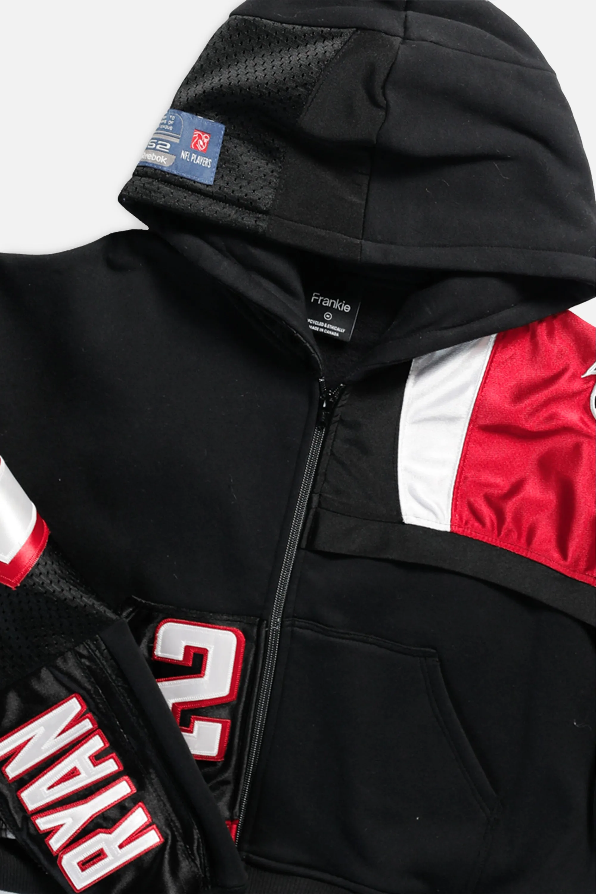 Rework Atlanta Falcons NFL Crop Zip Hoodie - M