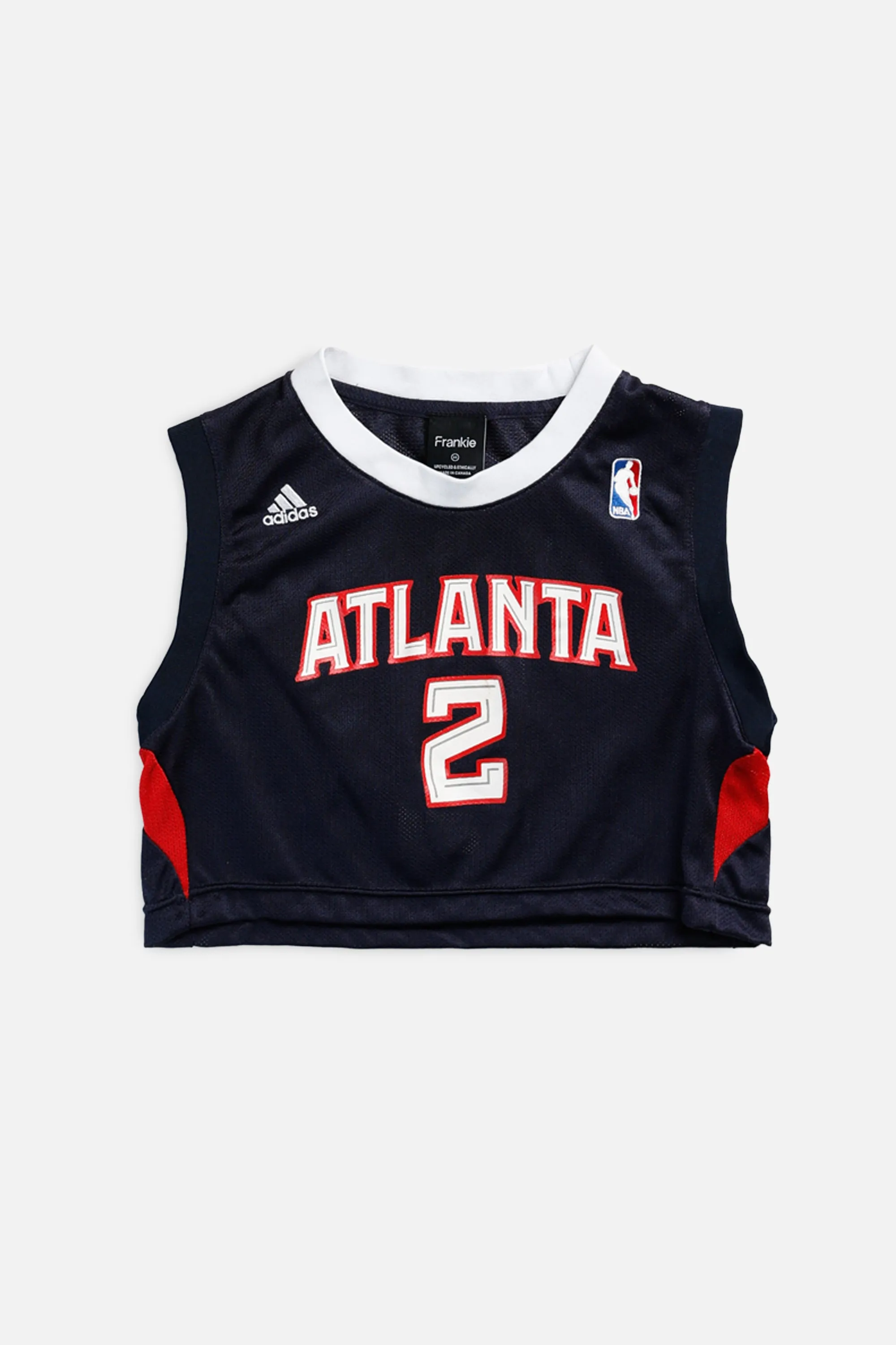 Rework T-shirts,  tops,  summer styles, sports vests, running tops,Vintage Nike Athletic Tee, Tops Sports Tops,  Sports Tops, Quick Dry, Short Sleeves Atlanta Hawks NBA Crop Jersey - XS