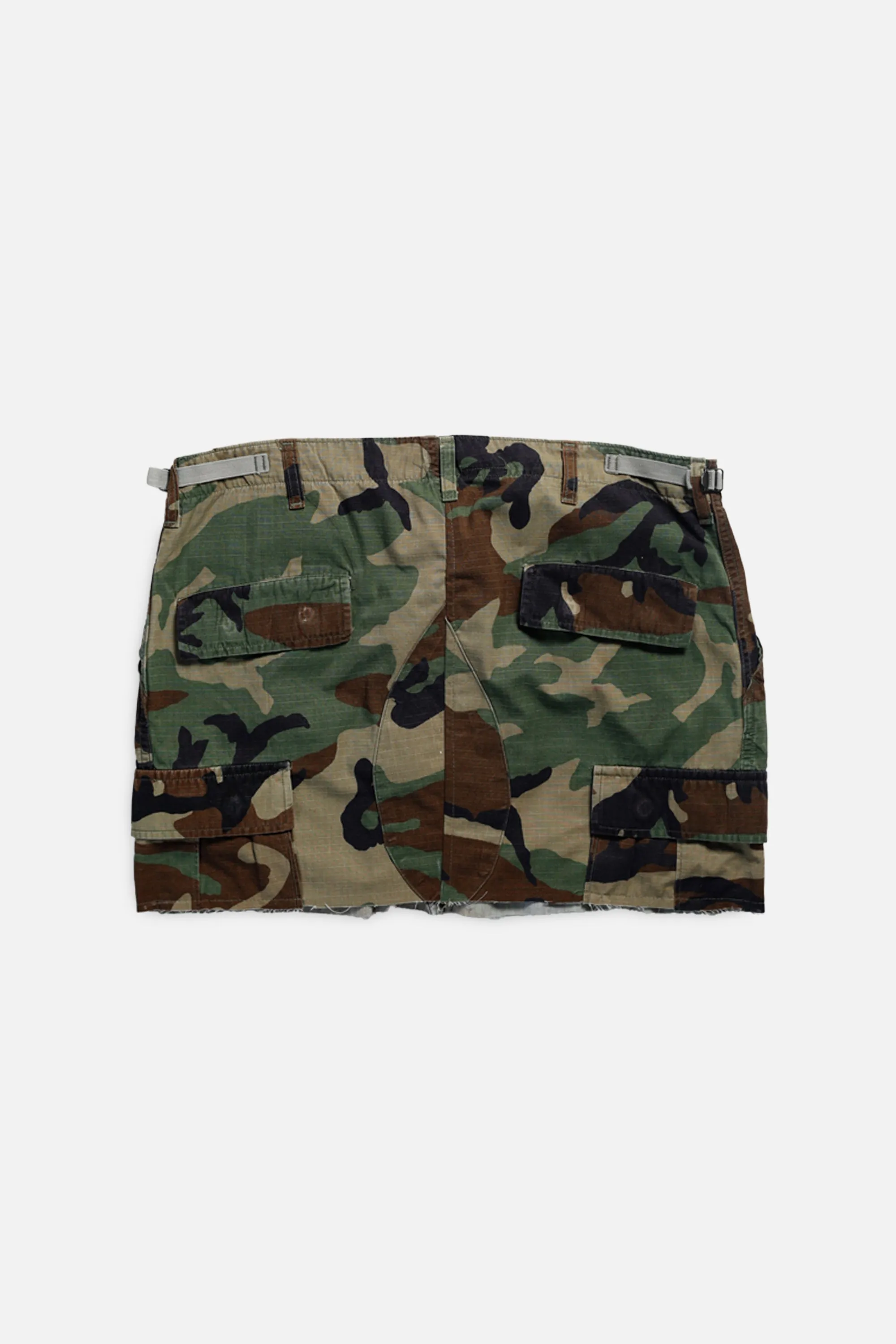 Rework Camo Mini Skirt - L