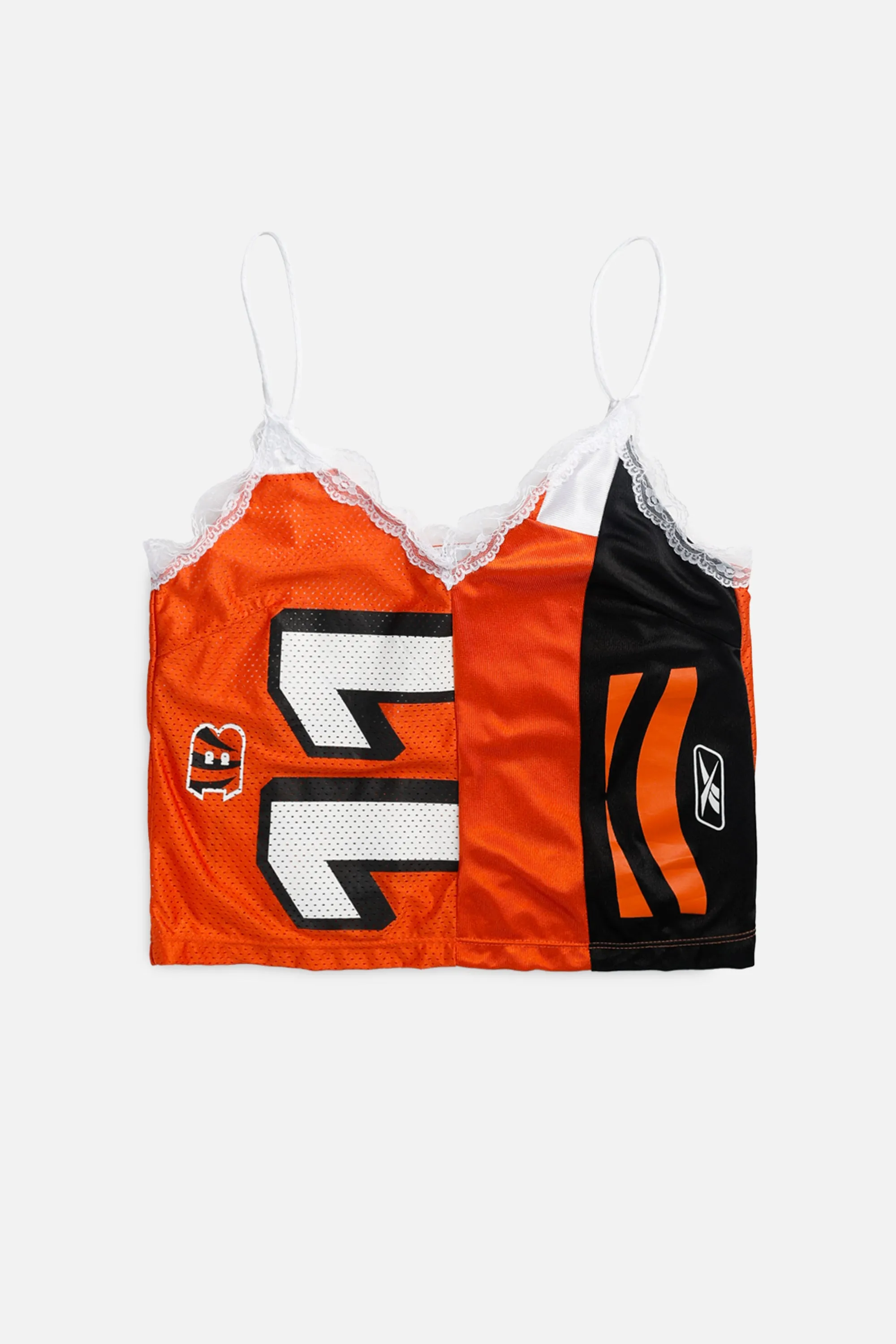 Rework T-shirts,  tops,  summer styles, sports vests, running tops,Vintage Nike Athletic Tee, Tops Sports Tops,  Sports Tops, Quick Dry, Short Sleeves Cincinnati Bengals Lace Tank - M