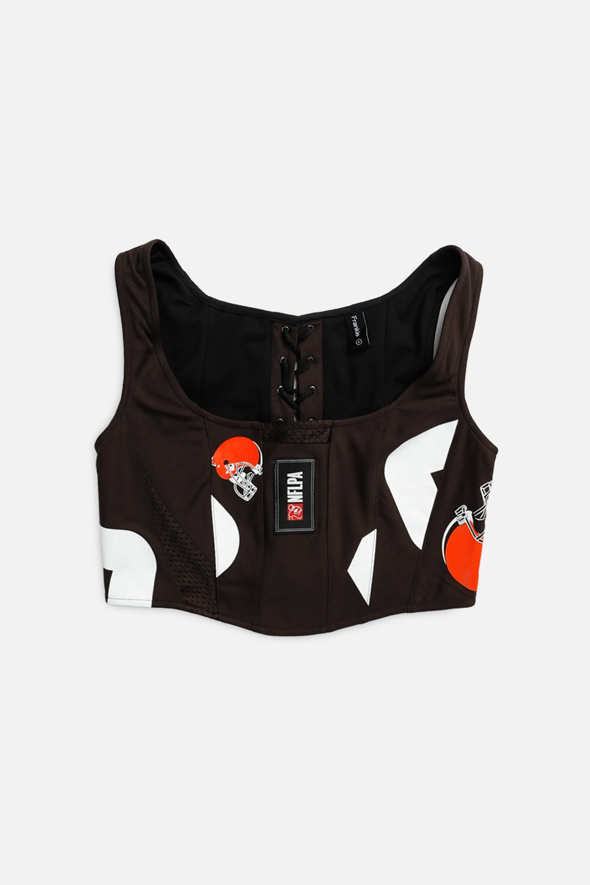 Rework T-shirts,  tops,  summer styles, sports vests, running tops,Vintage Nike Athletic Tee, Tops Sports Tops,  Sports Tops, Quick Dry, Short Sleeves Cleveland Browns NFL Corset - S
