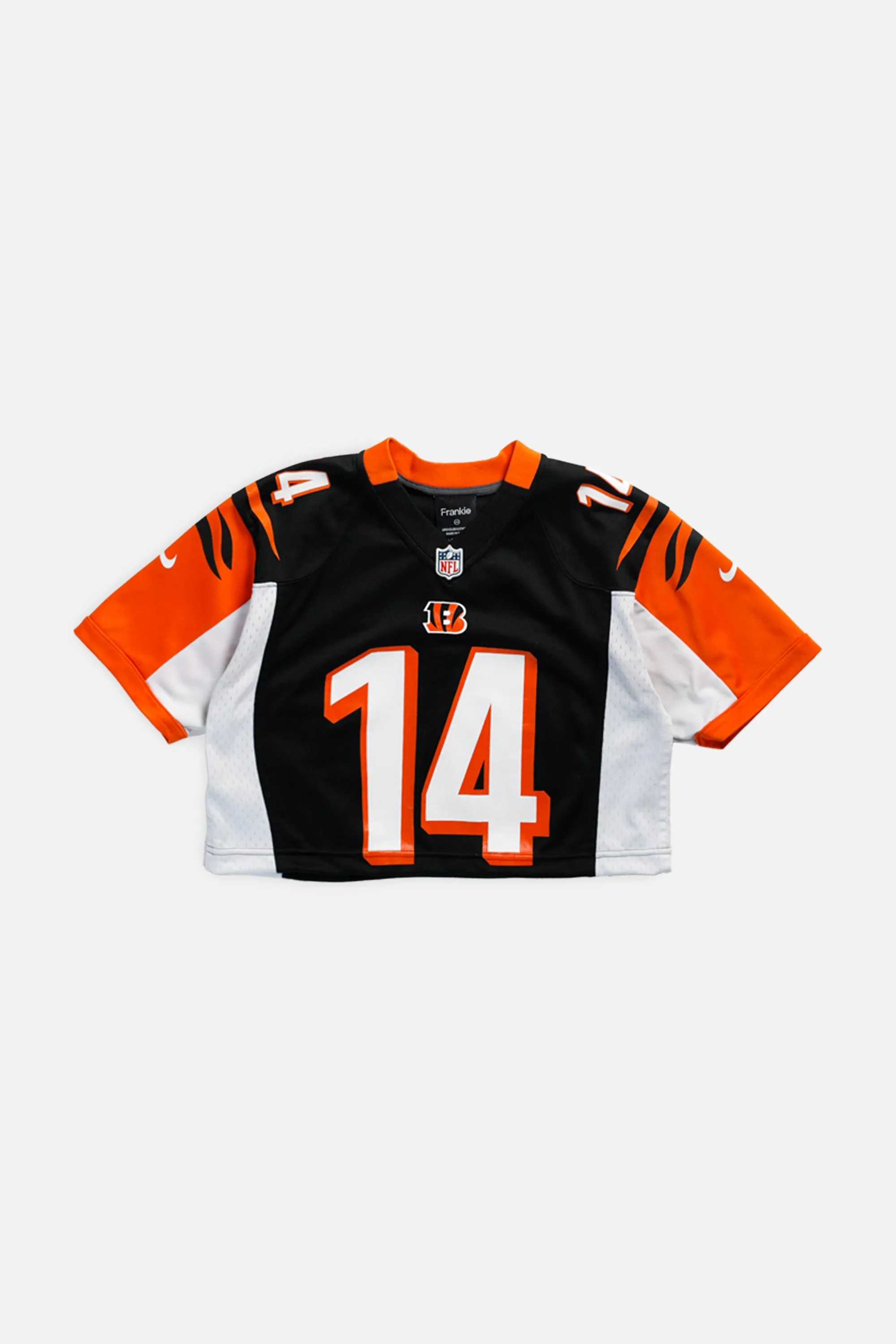 Rework T-shirts tops summer styles sports vests running tops,Vintage Nike Athletic Tee Tops Sports Tops Sports Tops Quick Dry Short Sleeves Crop Cincinnati Bengals NFL Jersey - XS