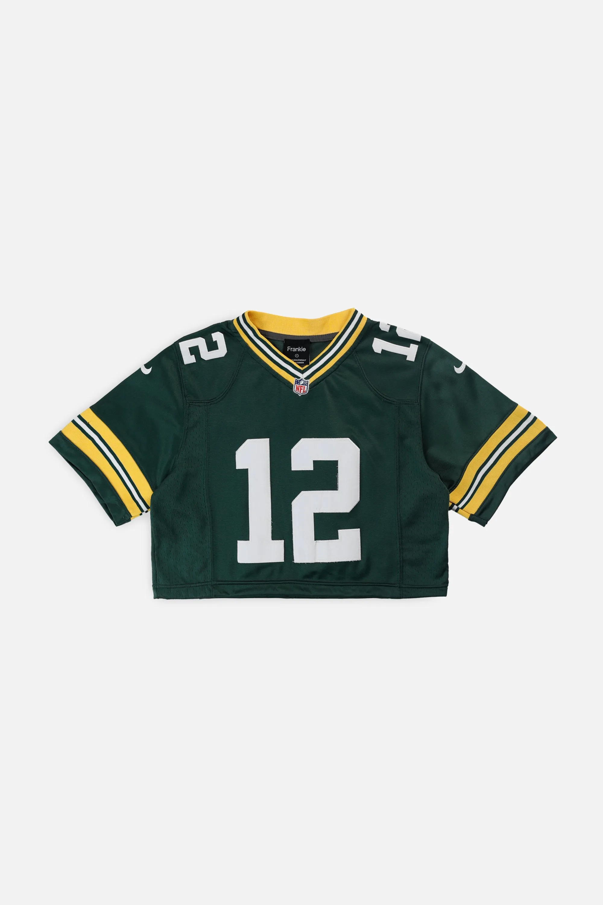 Rework T-shirts,  tops,  summer styles, sports vests, running tops,Vintage Nike Athletic Tee, Tops Sports Tops,  Sports Tops, Quick Dry, Short Sleeves Crop Green Bay Packers NFL Jersey - S