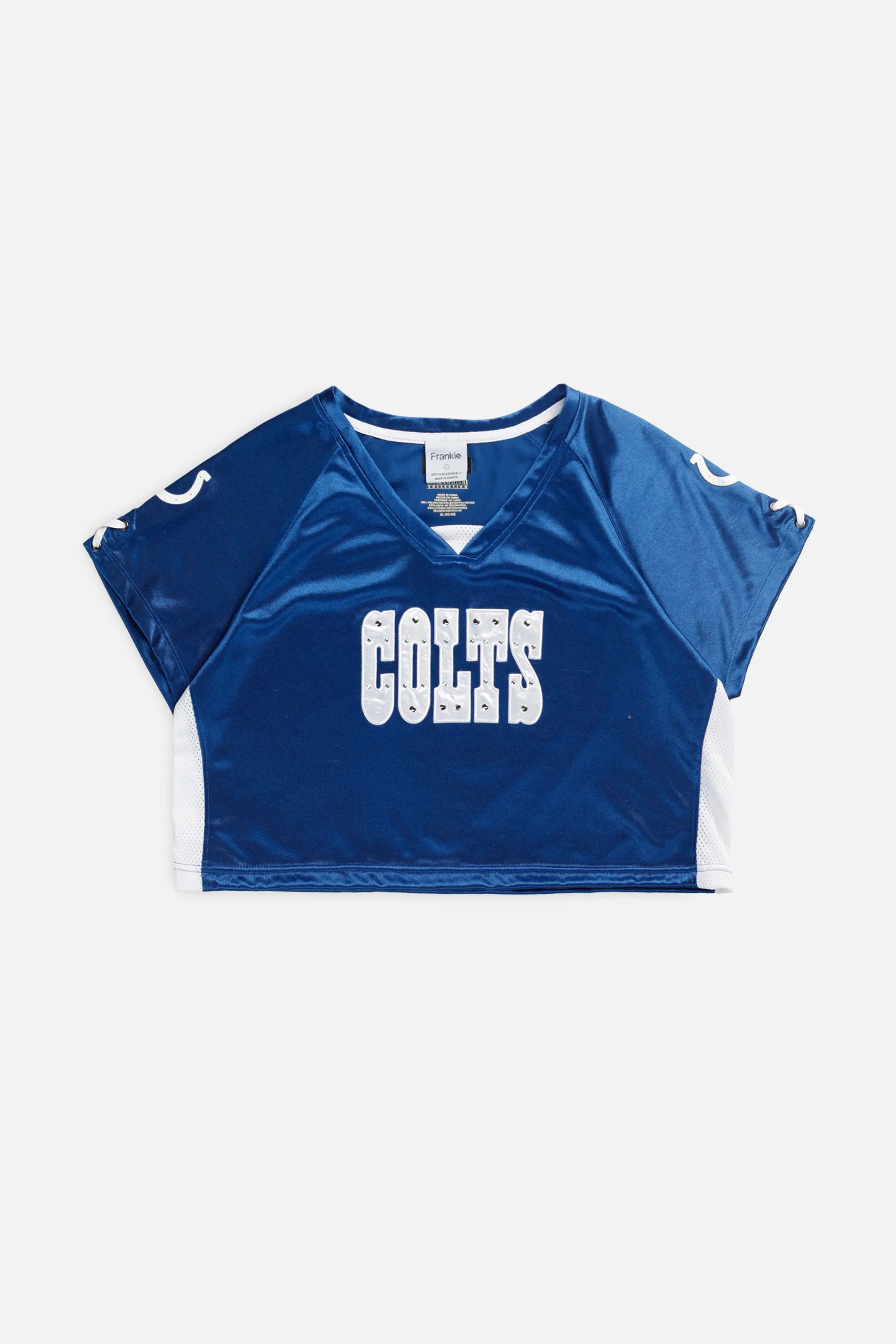 Rework T-shirts,  tops,  summer styles, sports vests, running tops,Vintage Nike Athletic Tee, Tops Sports Tops,  Sports Tops, Quick Dry, Short Sleeves Crop Indianapolis Colts NFL Jersey - L