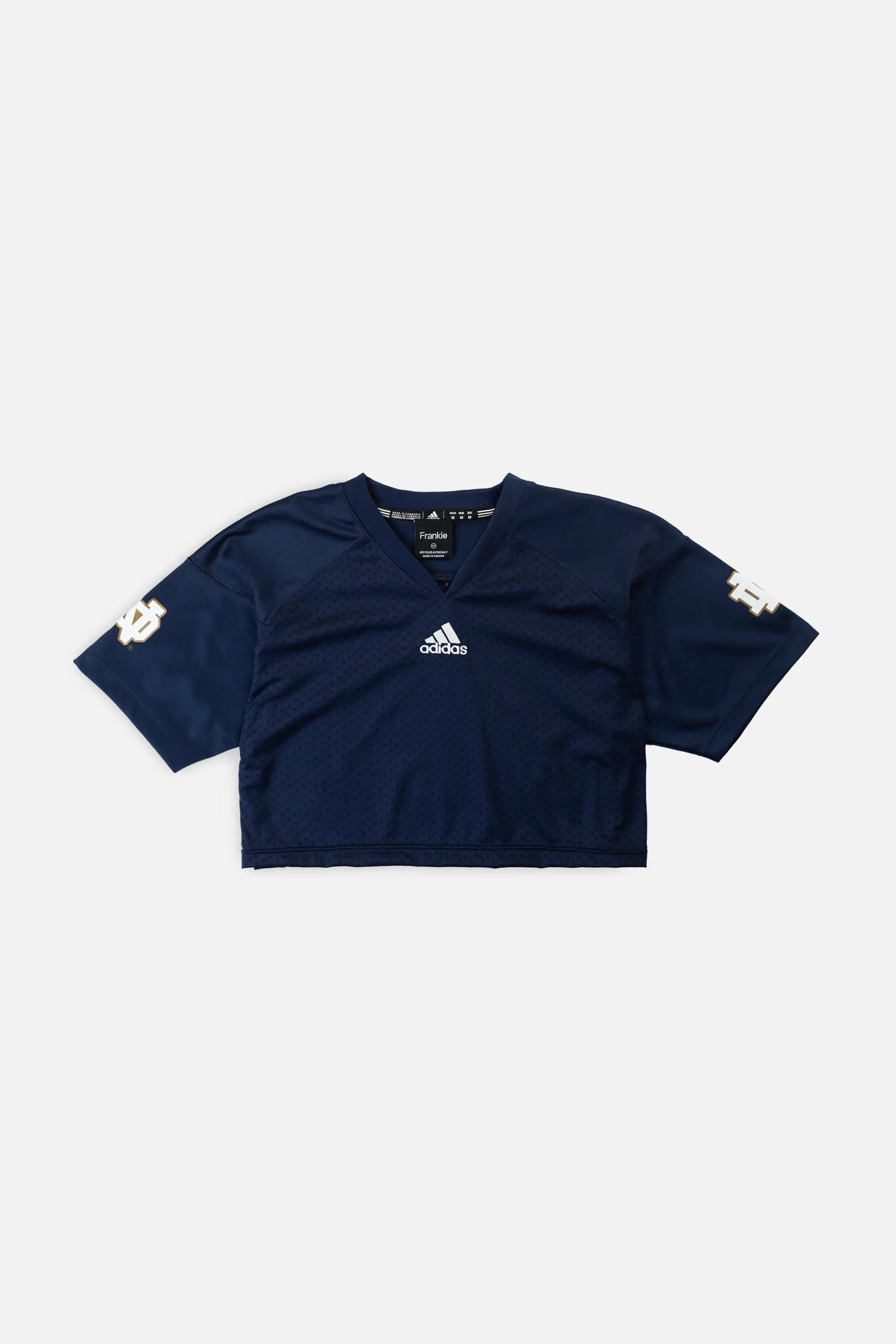 Rework T-shirts,  tops,  summer styles, sports vests, running tops,Vintage Nike Athletic Tee, Tops Sports Tops,  Sports Tops, Quick Dry, Short Sleeves Crop Notre Dame Fighting Irish NCAA Jersey - XS