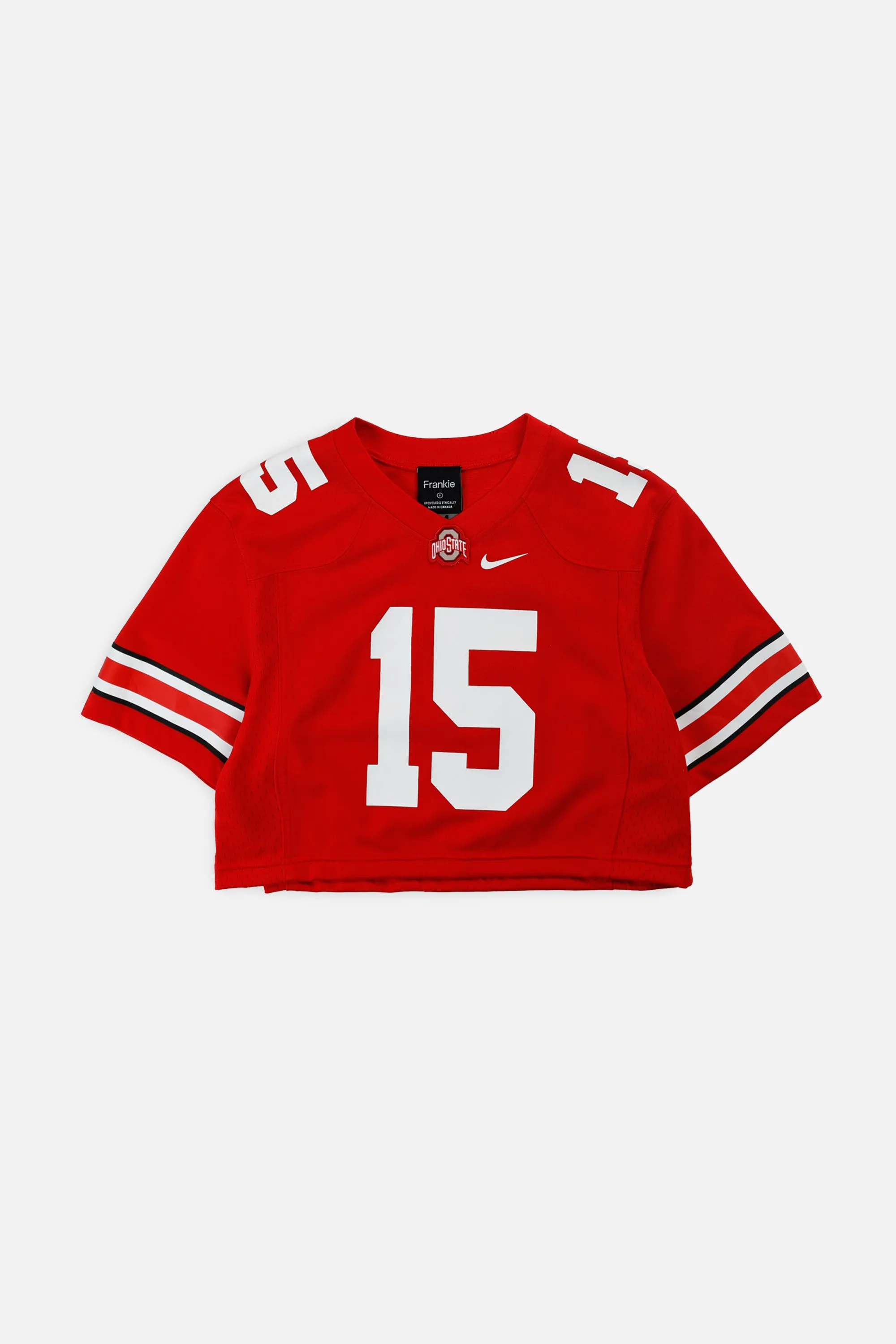 Rework T-shirts,  tops,  summer styles, sports vests, running tops,Vintage Nike Athletic Tee, Tops Sports Tops,  Sports Tops, Quick Dry, Short Sleeves Crop Ohio State Buckeyes NCAA Jersey - S