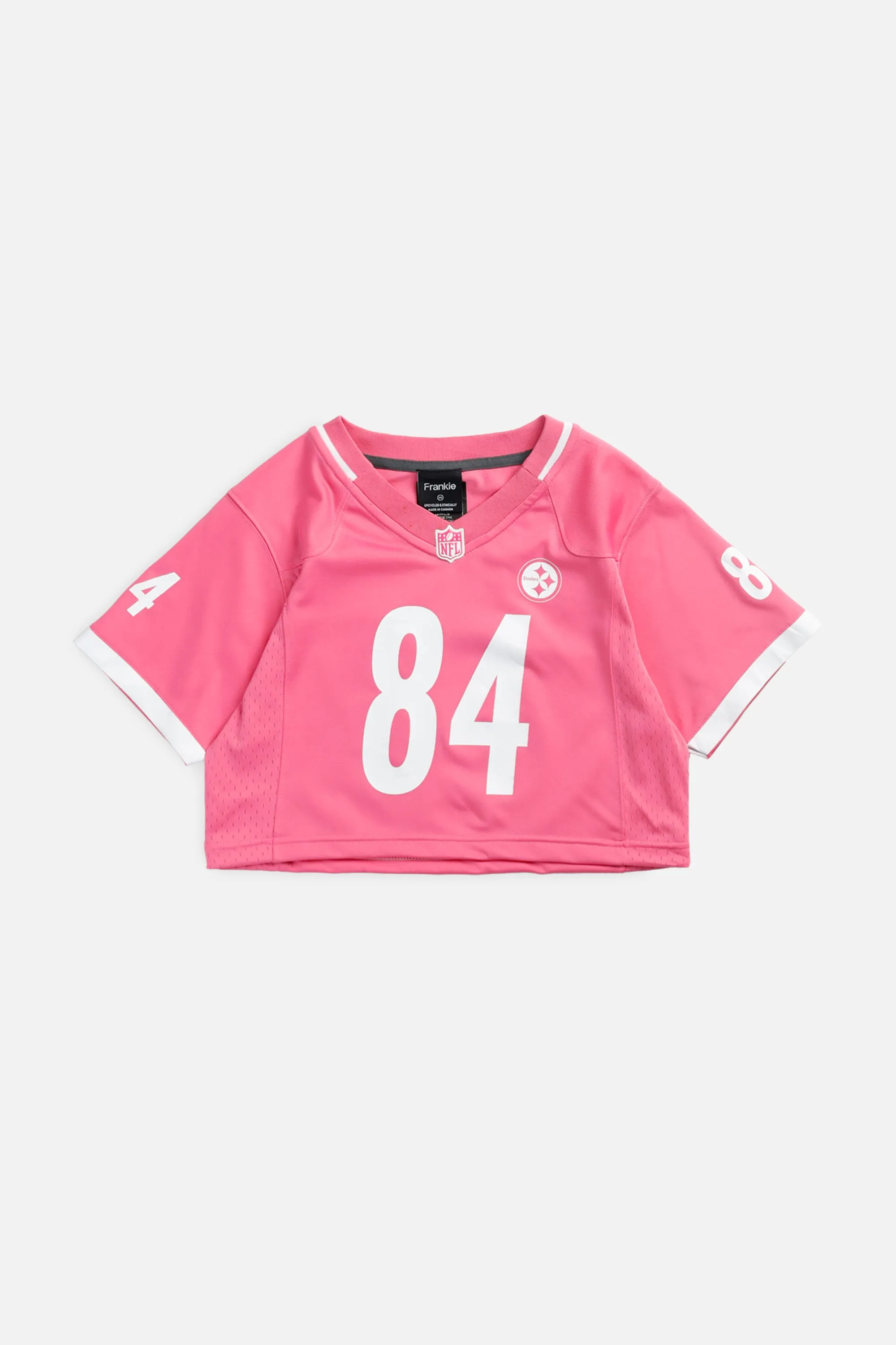 Rework T-shirts,  tops,  summer styles, sports vests, running tops,Vintage Nike Athletic Tee, Tops Sports Tops,  Sports Tops, Quick Dry, Short Sleeves Crop Pittsburgh Steelers NFL Jersey - XS