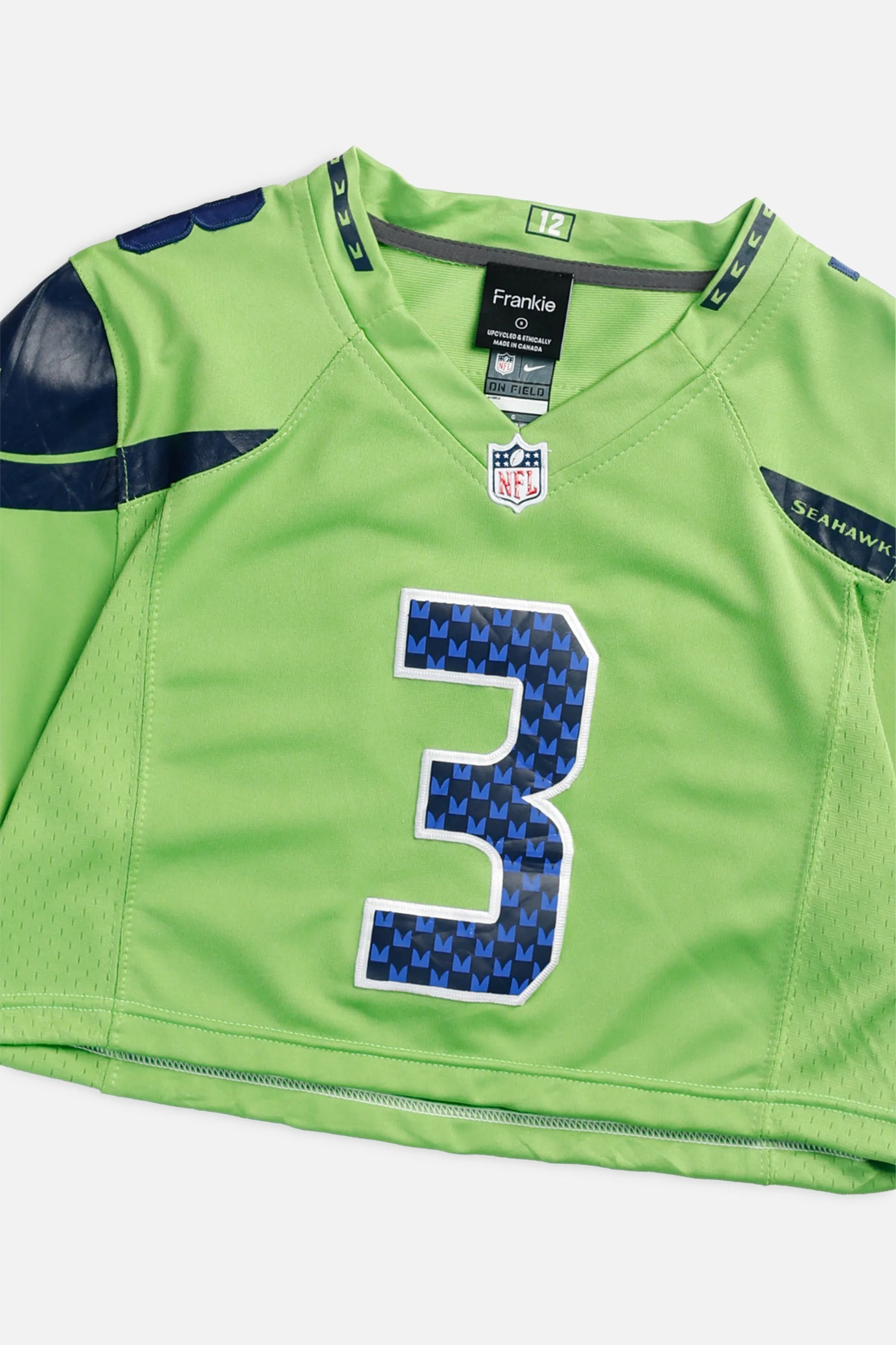 Rework Crop Seattle Seahawks NFL Jersey - S