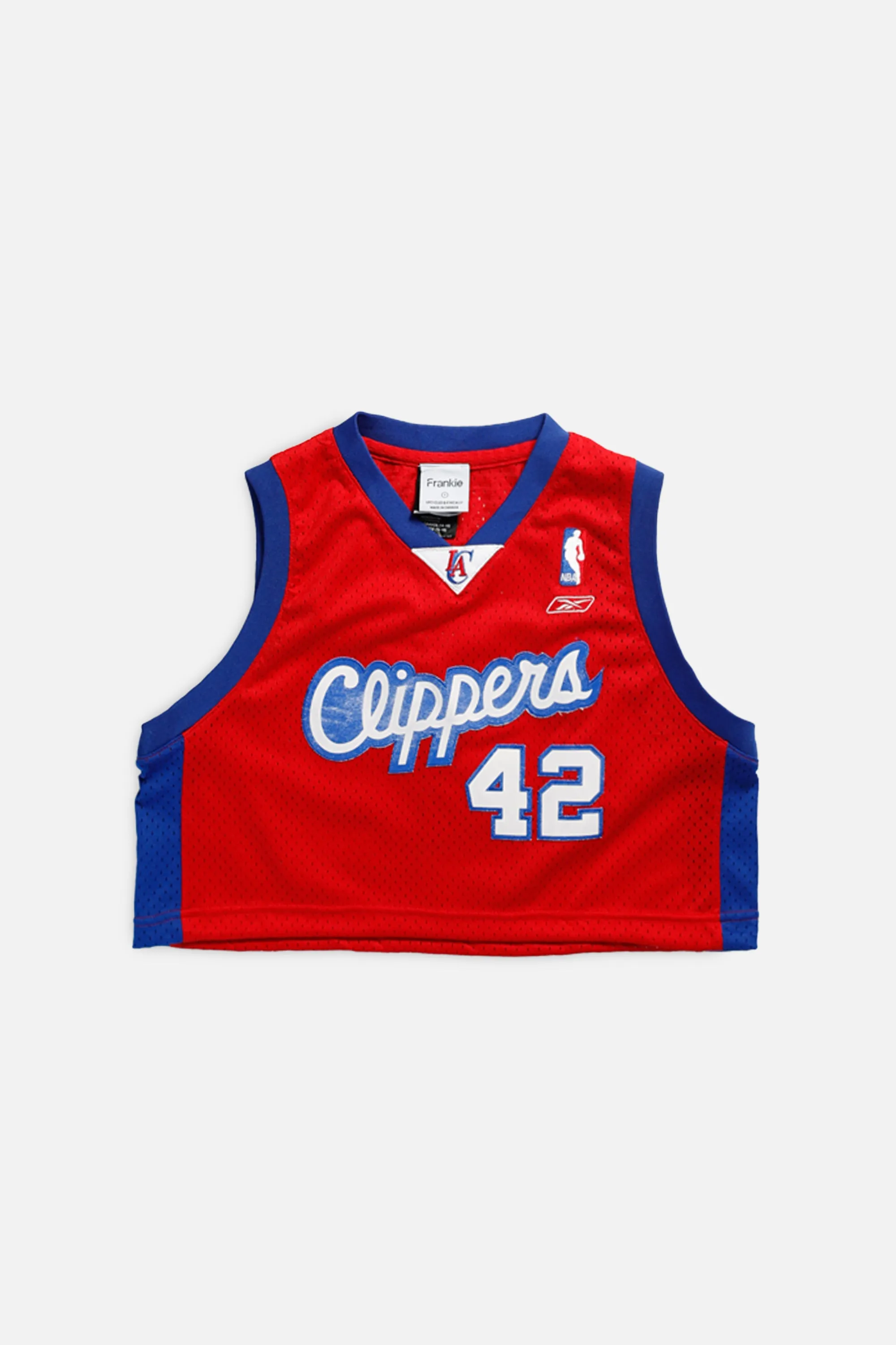 Rework T-shirts tops summer styles sports vests running tops,Vintage Nike Athletic Tee Tops Sports Tops Sports Tops Quick Dry Short Sleeves LA Clippers NBA Crop Jersey - S