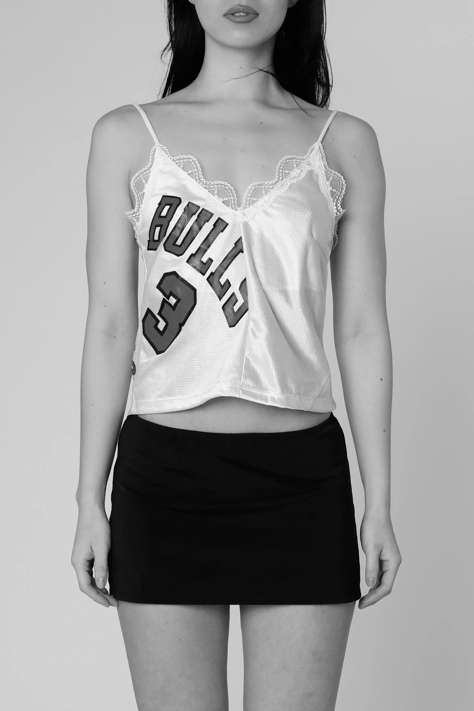 Rework Las Vegas Raiders Lace Tank - L
