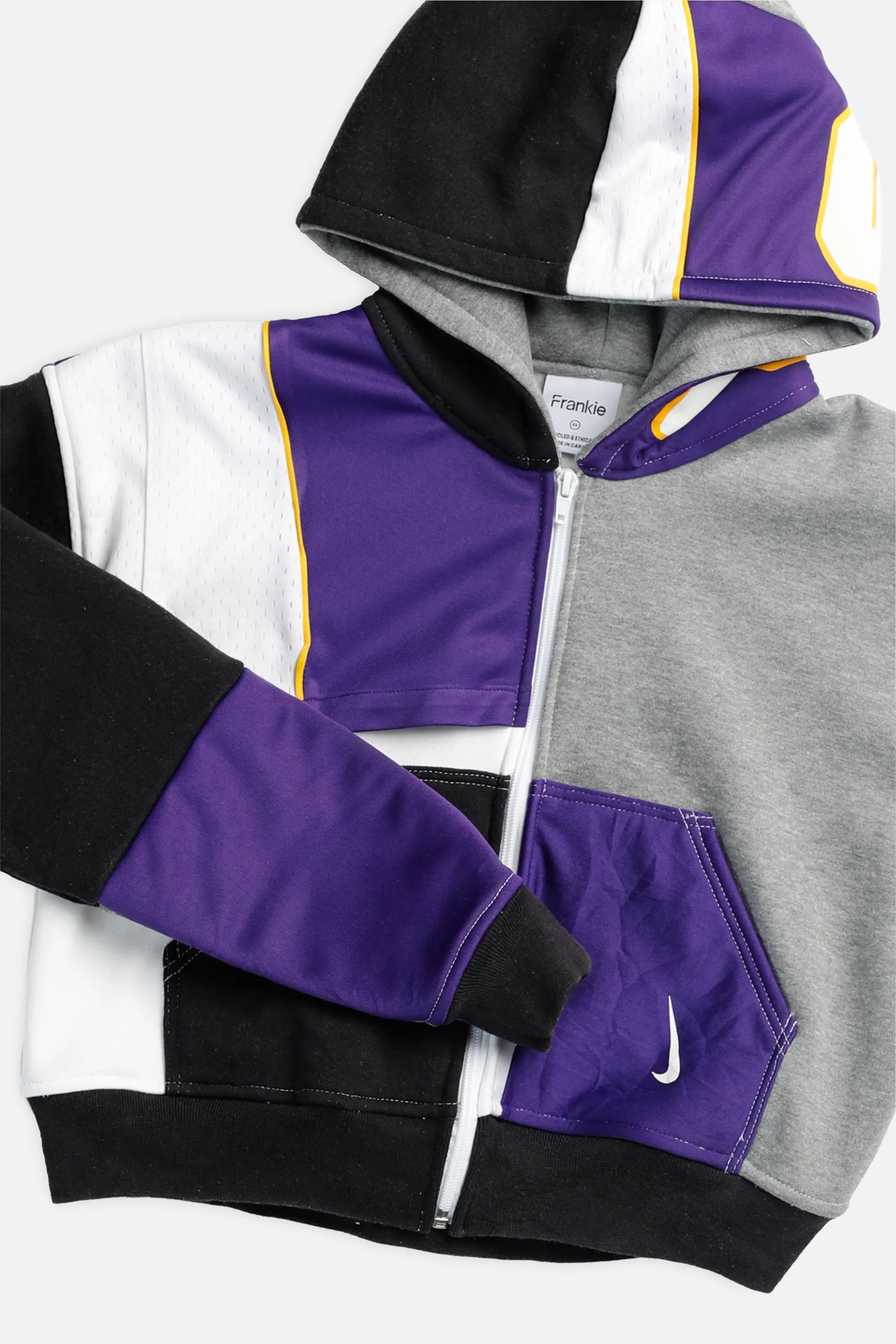 Rework Minnesota Vikings NFL Crop Zip Hoodie - XS