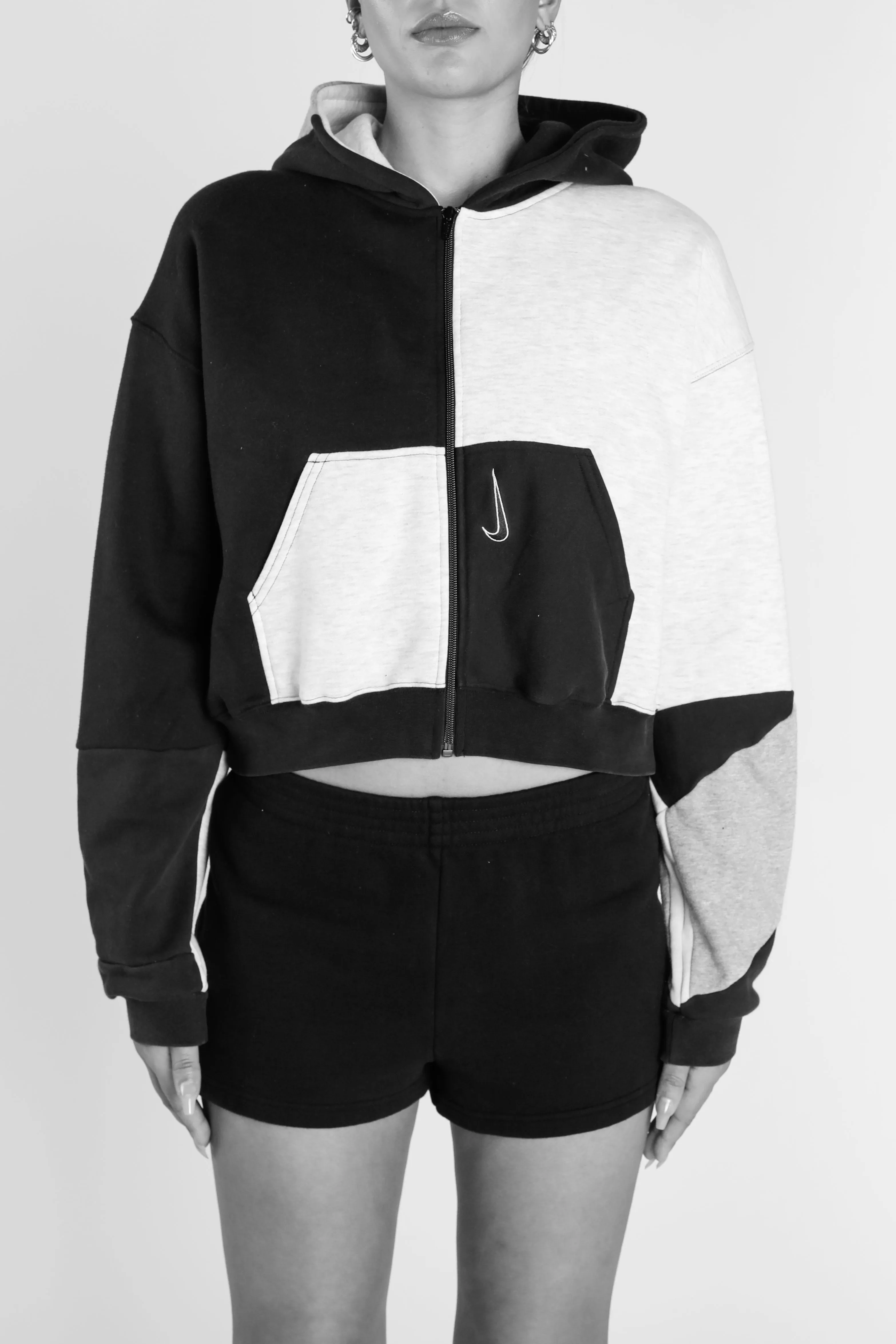 Rework Minnesota Vikings NFL Crop Zip Hoodie - XS