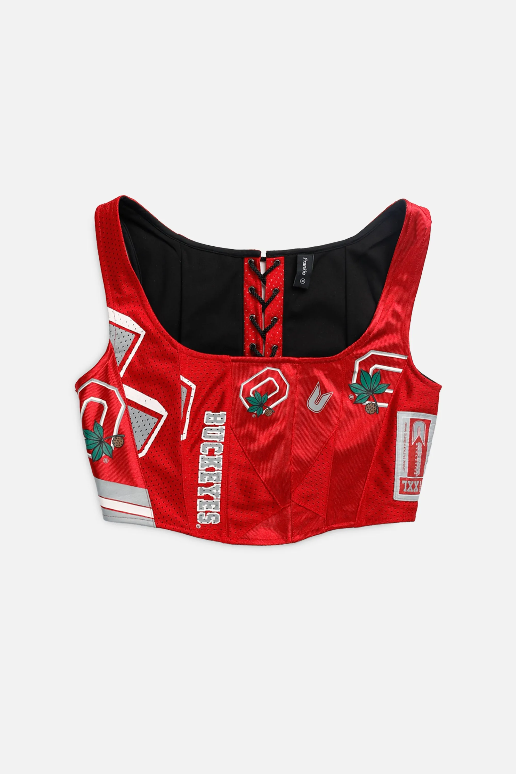 Rework T-shirts,  tops,  summer styles, sports vests, running tops,Vintage Nike Athletic Tee, Tops Sports Tops,  Sports Tops, Quick Dry, Short Sleeves Ohio State Buckeyes NCAA Corset - M