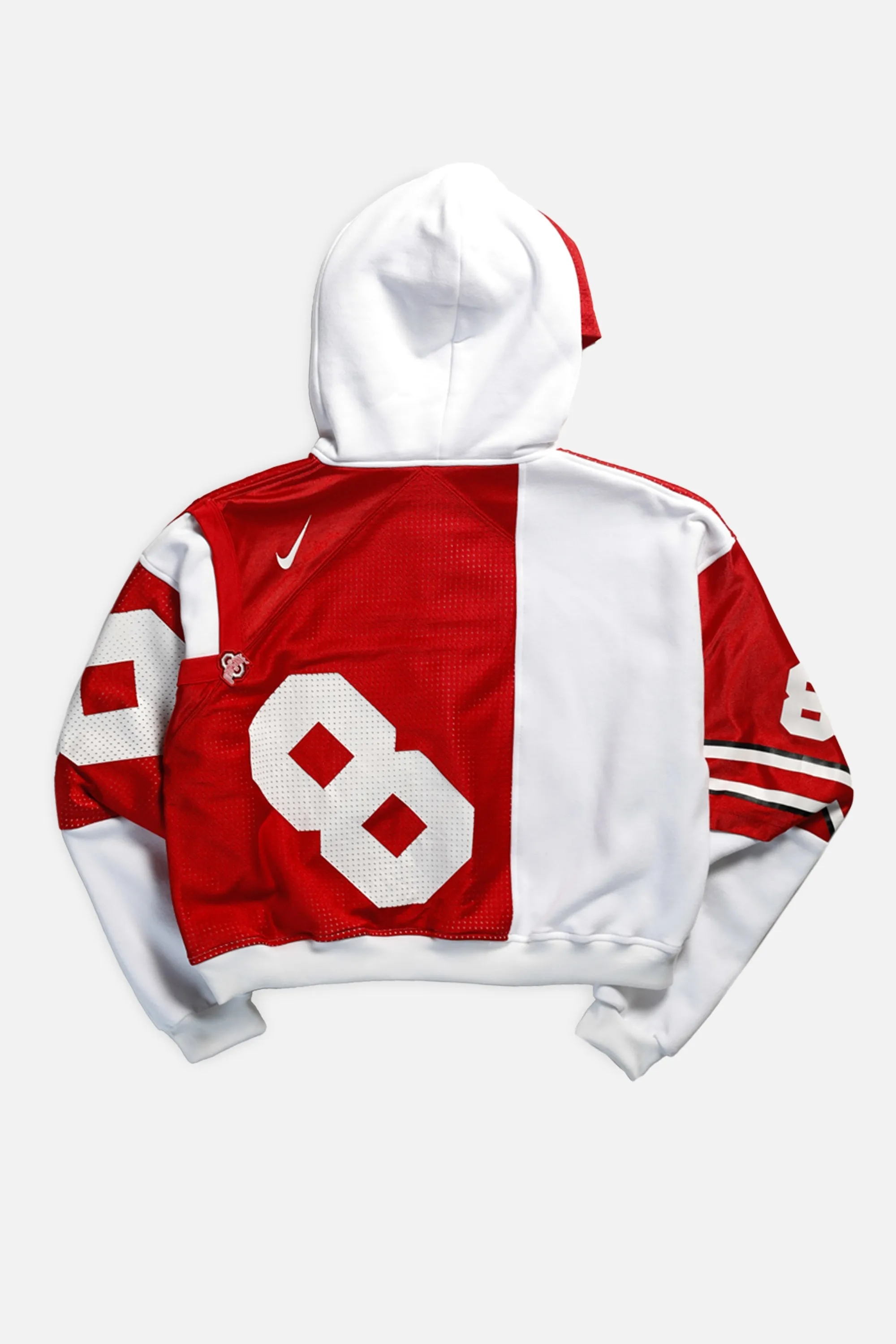 Rework Ohio State Buckeyes NCAA Crop Zip Hoodie - XL
