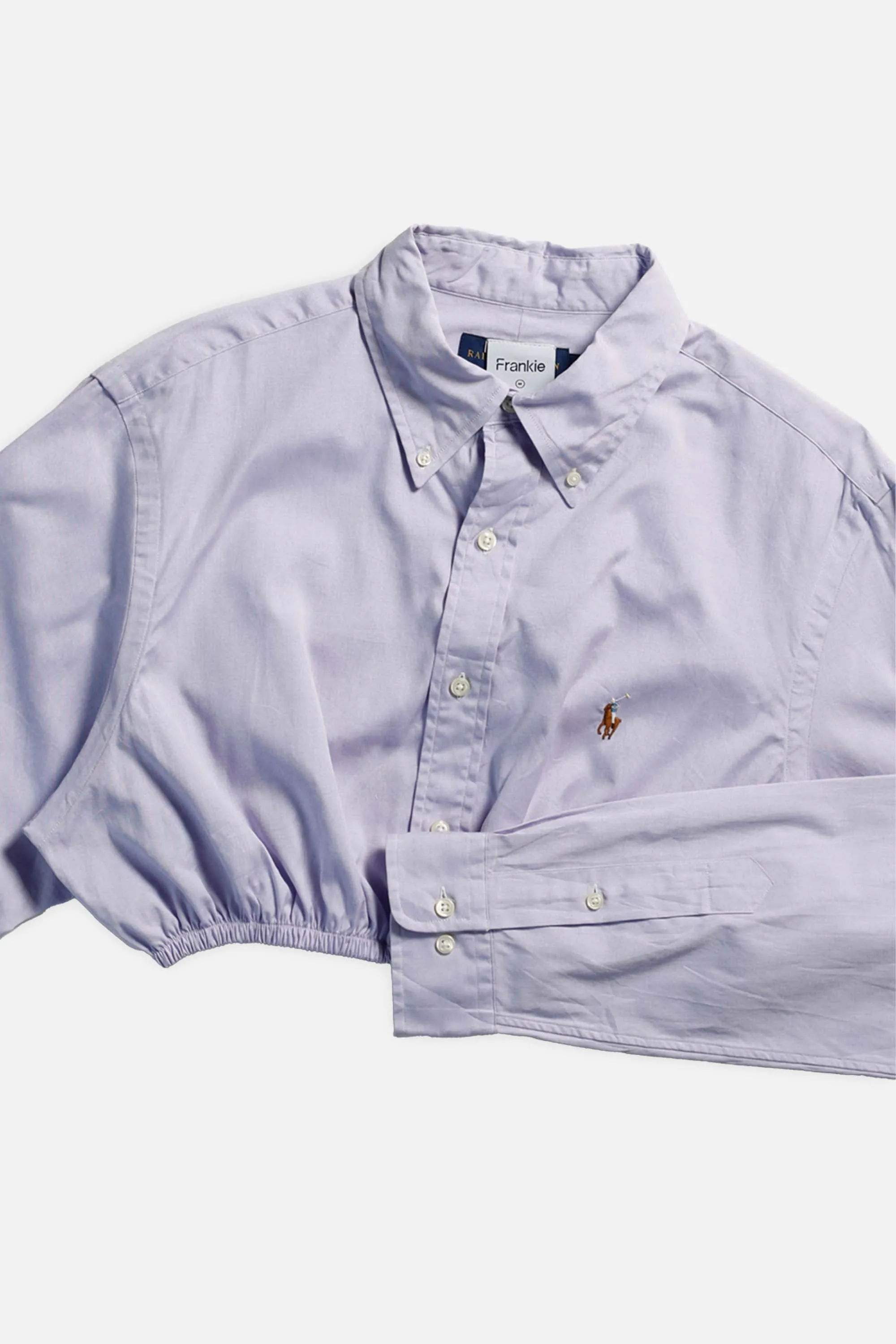 Rework Oxford Cinch Crop Shirt - M