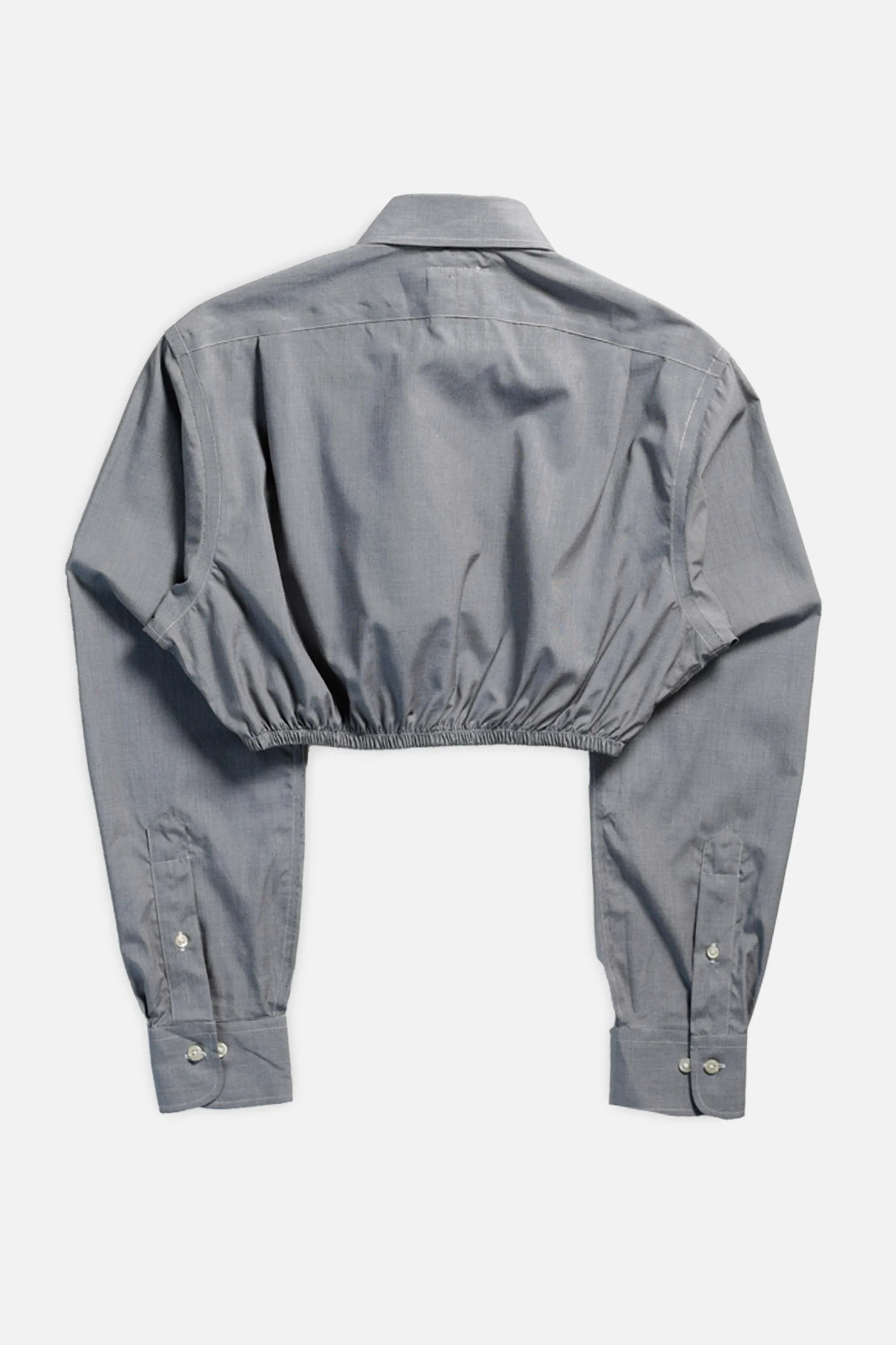 Rework Oxford Cinch Crop Shirt - S