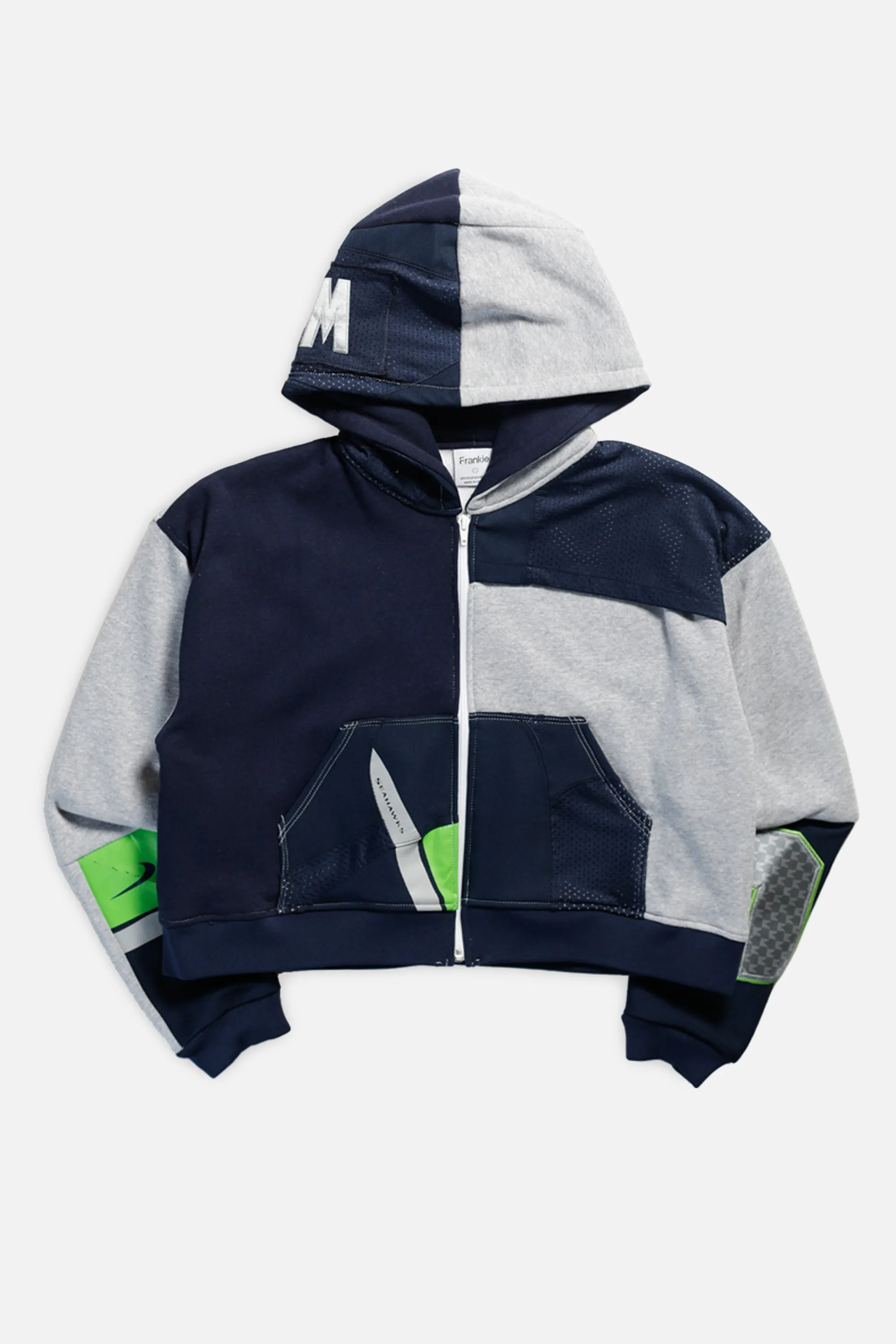 Rework T-shirts tops summer styles sports vests running tops,Vintage Nike Athletic Tee Tops Sports Tops Sports Tops Quick Dry Short Sleeves Seattle Seahawks NFL Crop Zip Hoodie - L