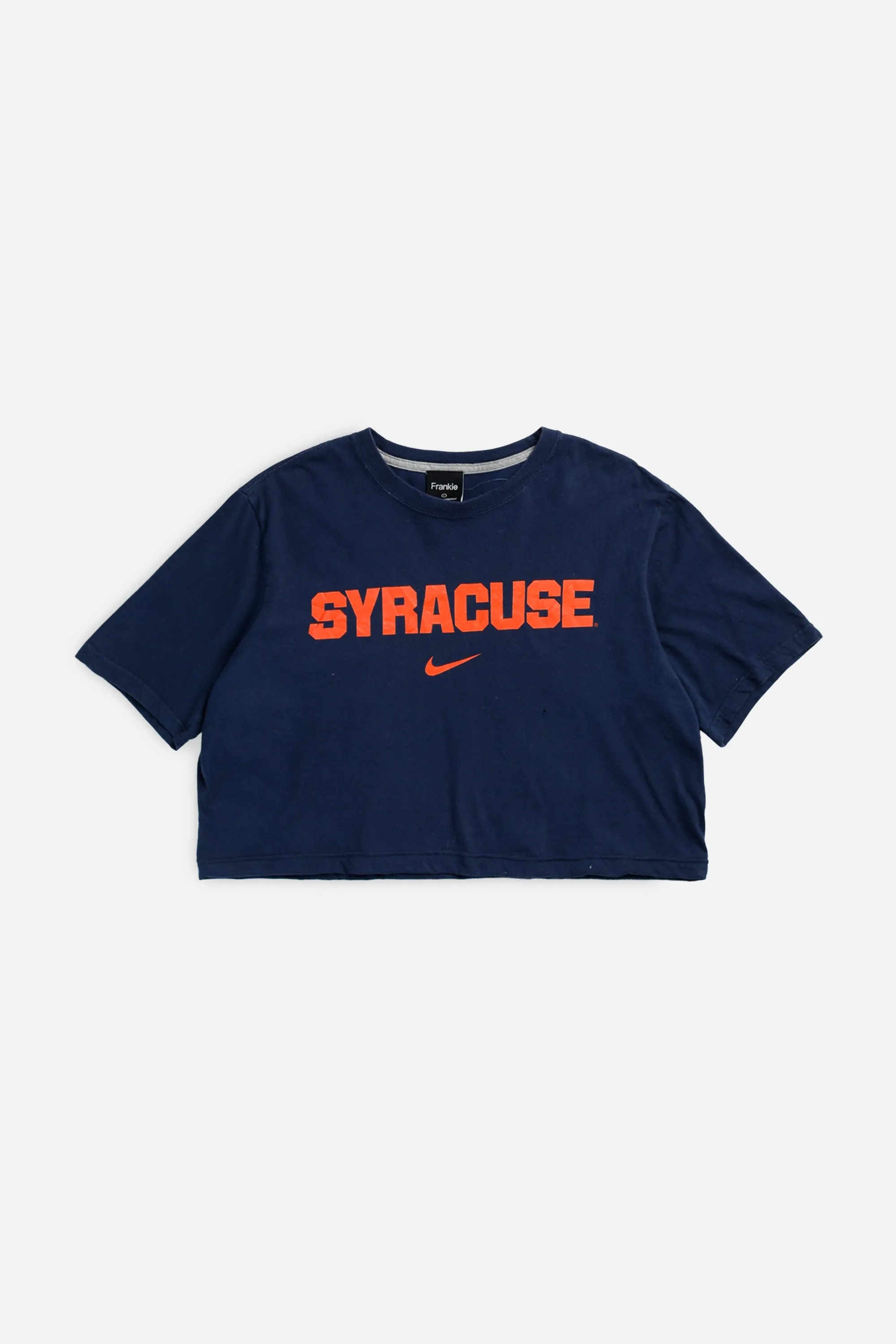 Rework T-shirts,  tops,  summer styles, sports vests, running tops,Vintage Nike Athletic Tee, Tops Sports Tops,  Sports Tops, Quick Dry, Short Sleeves Syracuse NCAA Crop Tee - L