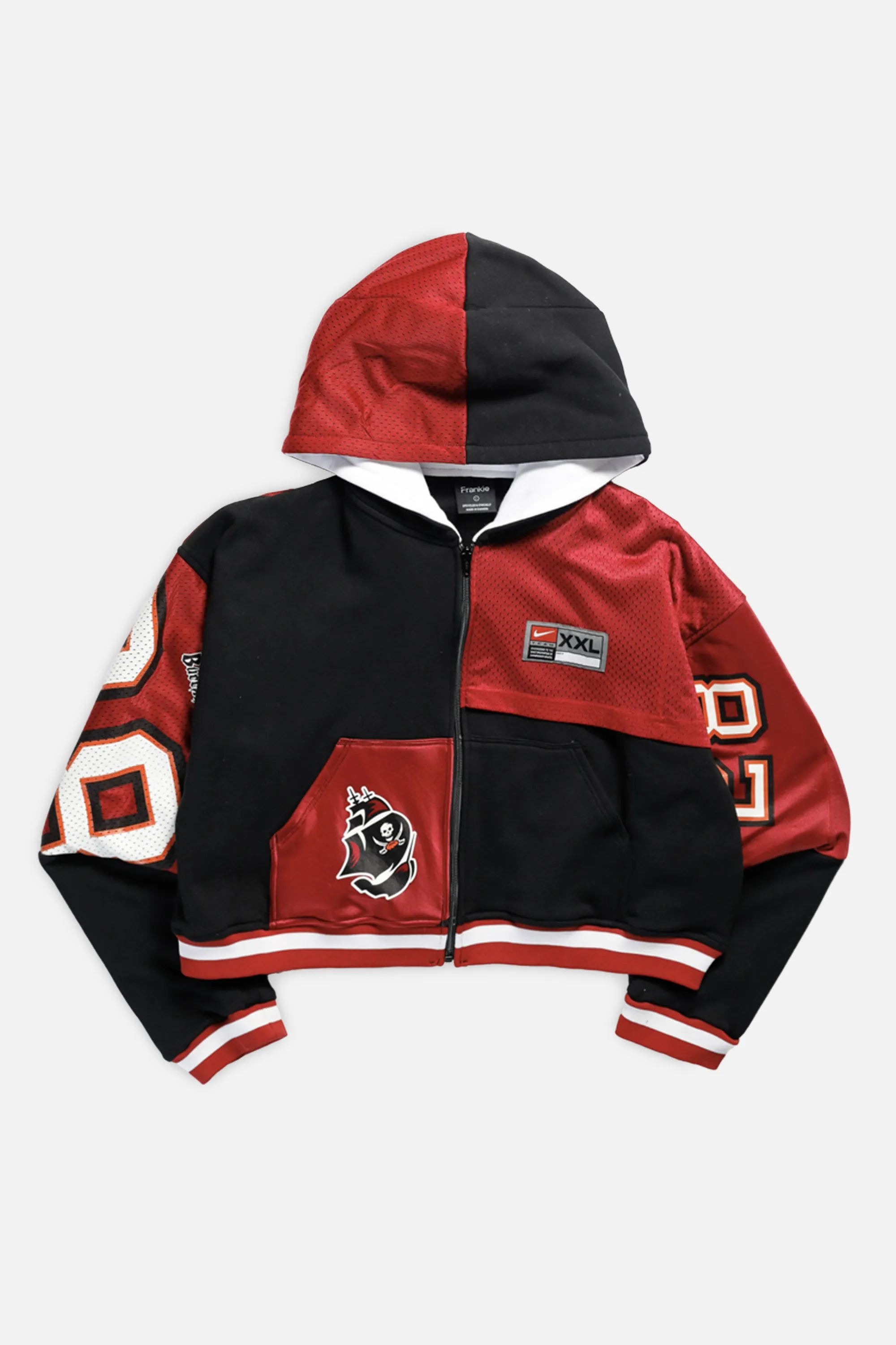 Rework T-shirts tops summer styles sports vests running tops,Vintage Nike Athletic Tee Tops Sports Tops Sports Tops Quick Dry Short Sleeves Tampa Bay Buccaneers NFL Crop Zip Hoodie - L