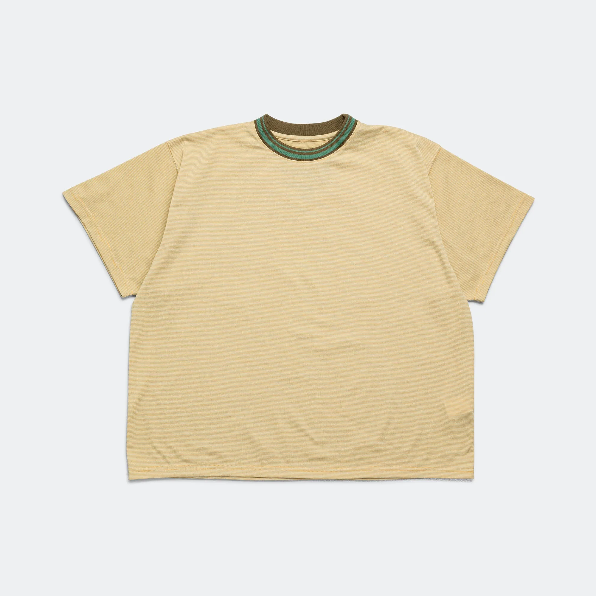 Ringer Collar Border Tee - Organic/Mint