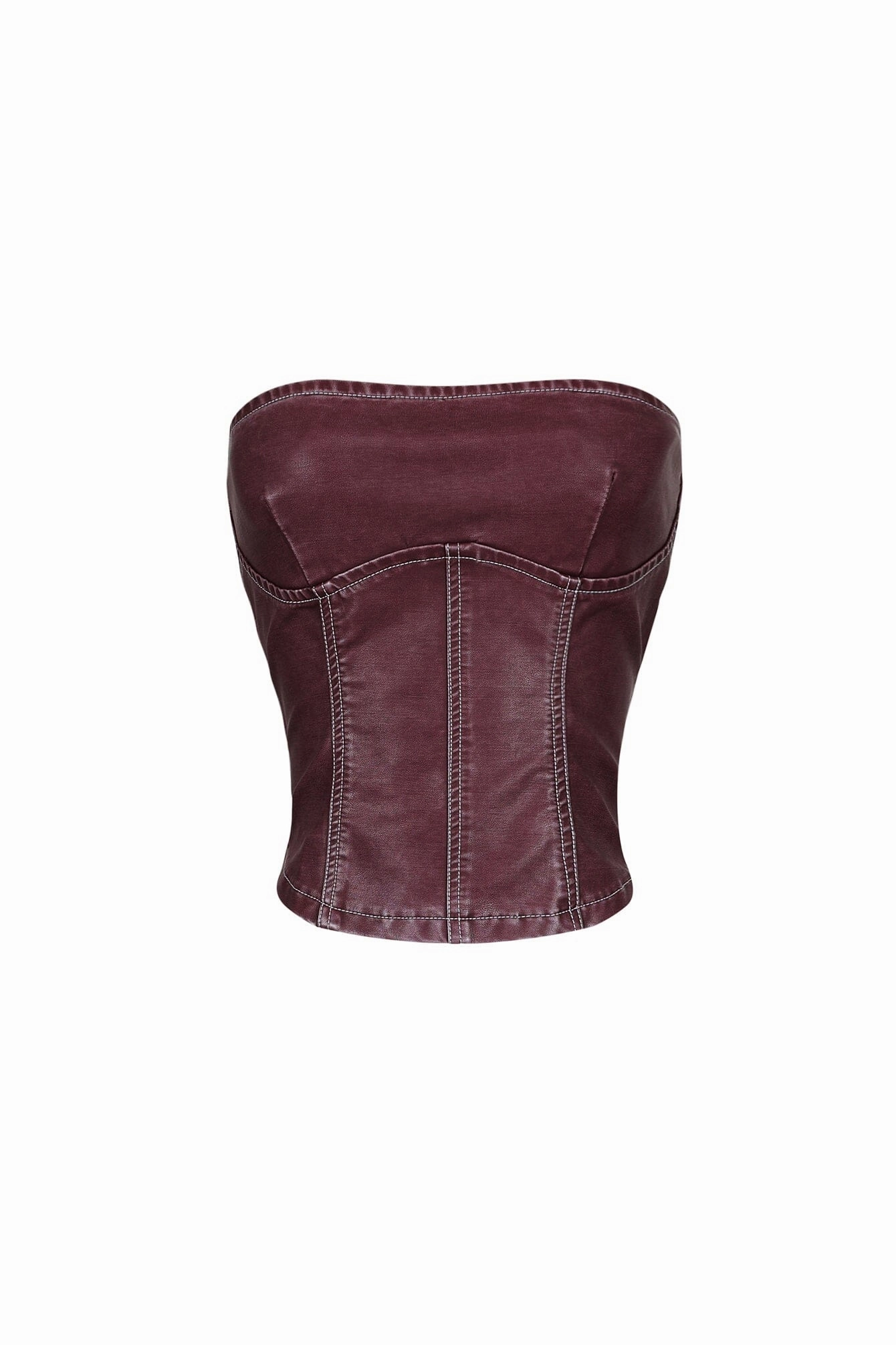 Robyn Faux Leather Tube Top