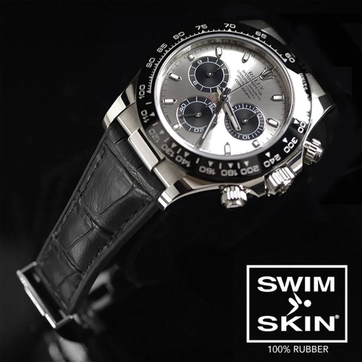 Rolex - Rubber B strap for Daytona on Oysterflex Bracelet - SwimSkin?? Alligator & Ballistica??
