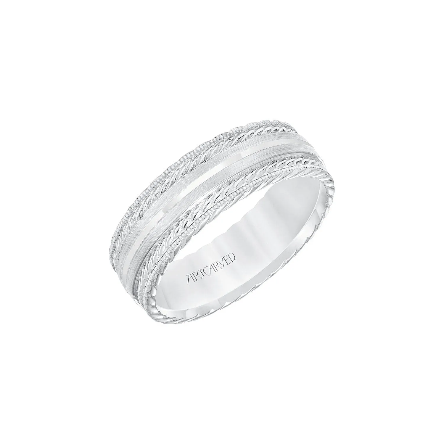 Rope and Milgrain 7mm Band 