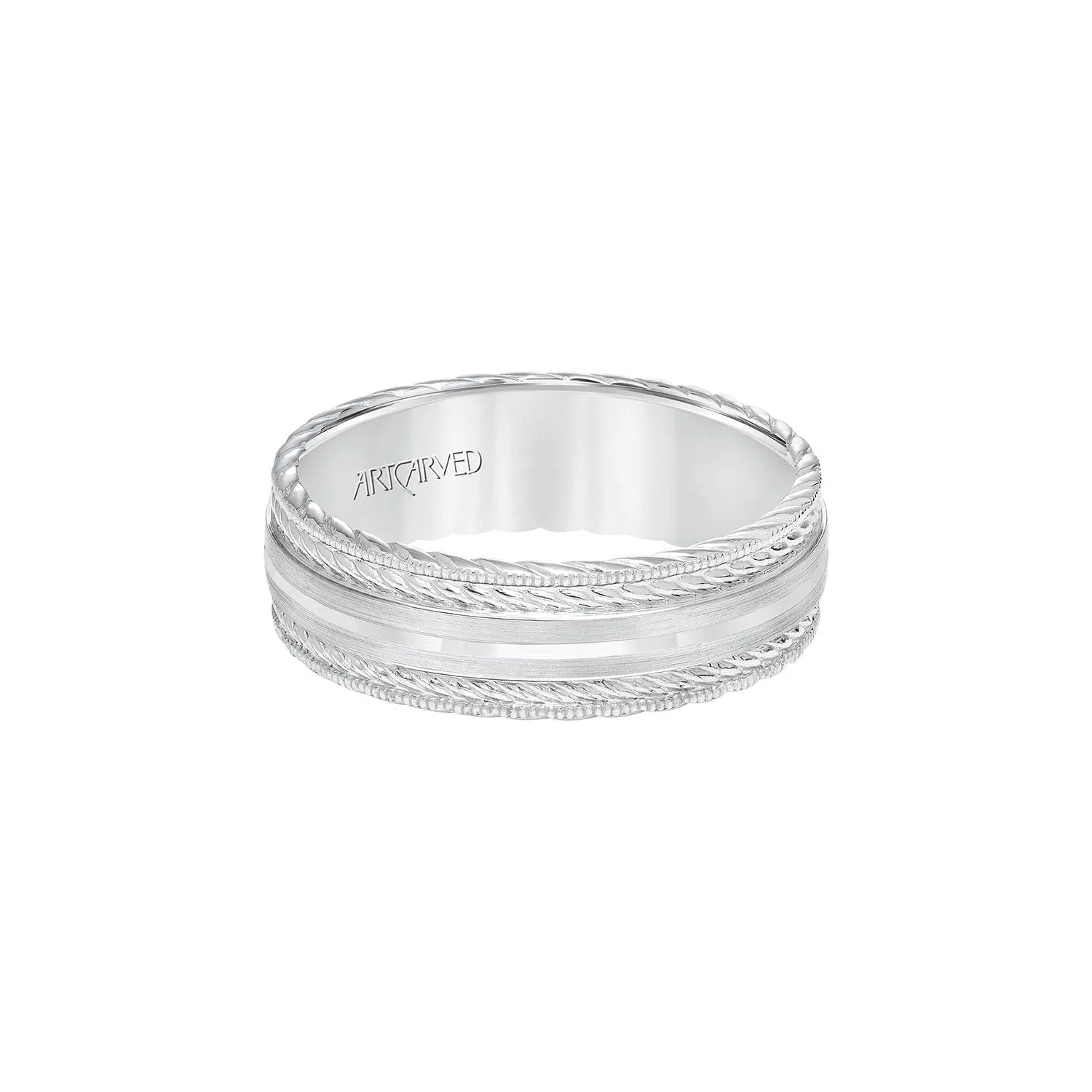 Rope and Milgrain 7mm Band