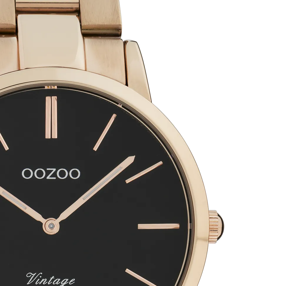 Rose gold coloured OOZOO watch with stainless steel bracelet - C20037