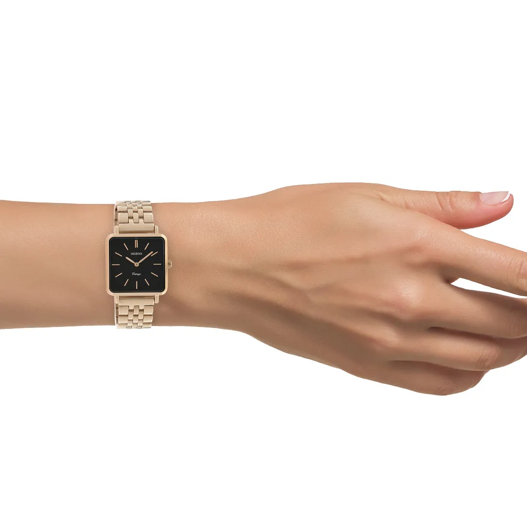 Rose gold coloured OOZOO watch with stainless steel bracelet - C9959