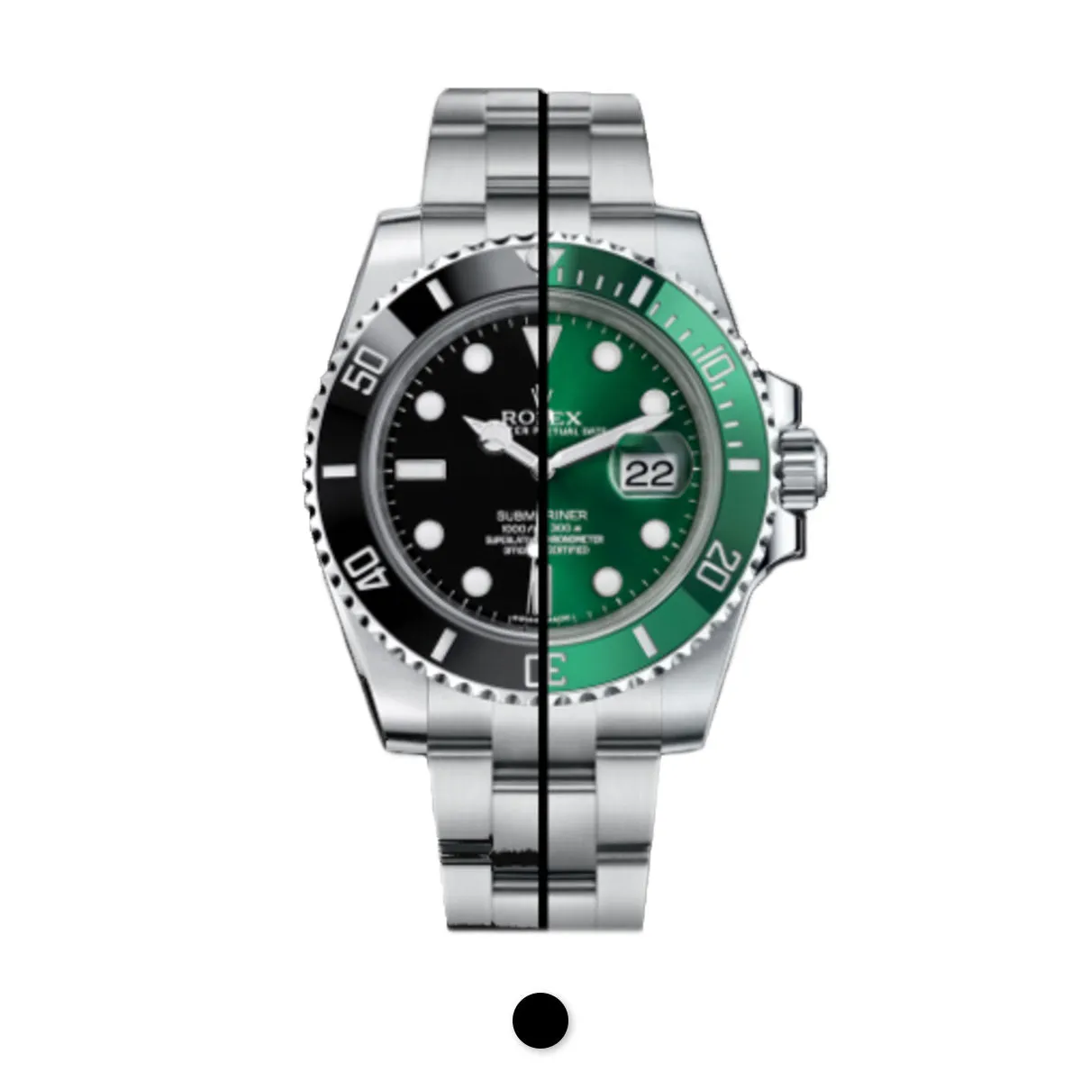 Rubber B strap for Rolex Submariner 40mm Ceramic - Glidelock Edition