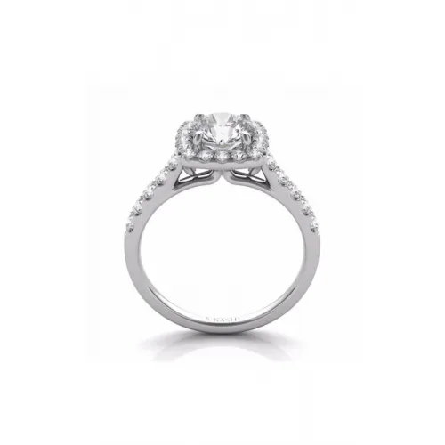 S Kashi & Sons Halo - Cushion Engagement Ring EN7452-1WG