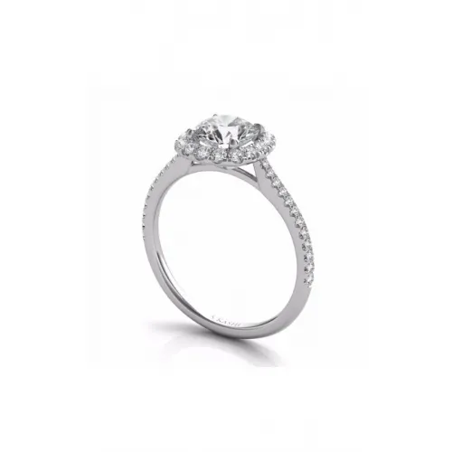 S Kashi & Sons Halo Engagement Ring EN7508-1WG