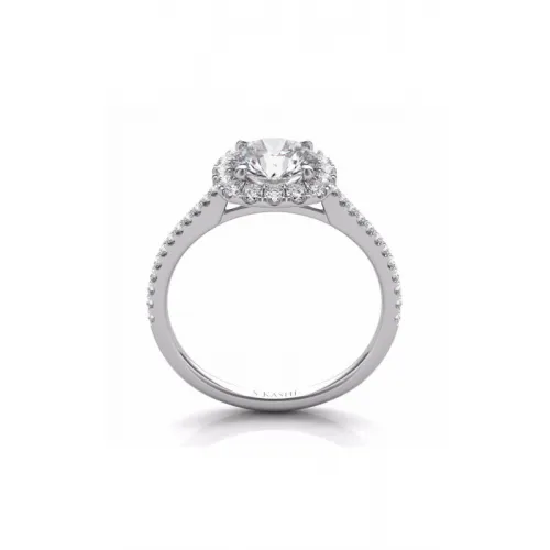 S Kashi & Sons Halo Engagement Ring EN7508-1WG