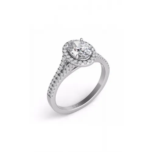 S Kashi & Sons Halo Engagement Ring EN7555-8X6MWG